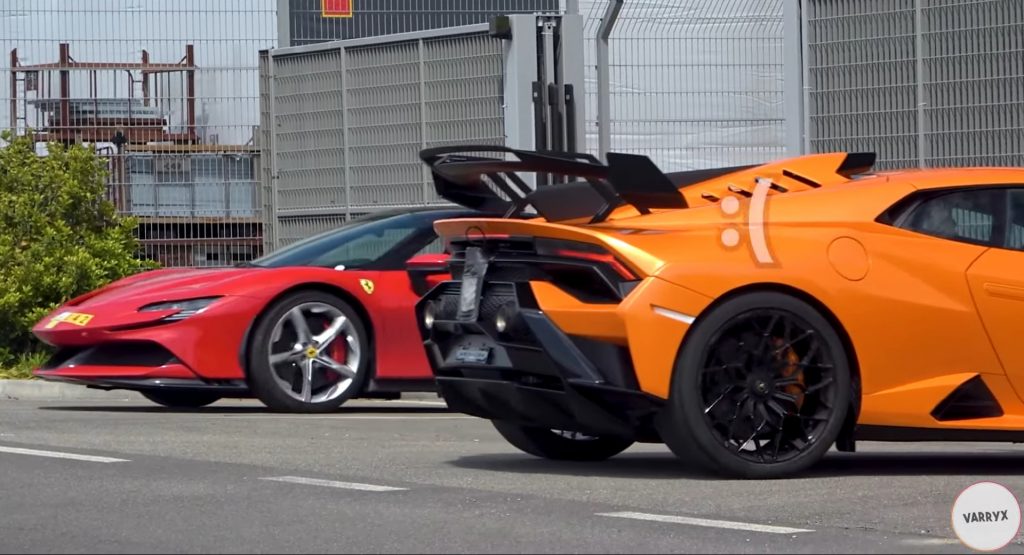 What Is A Ferrari SF90 Stradale Doing In Lamborghini’s Factory?