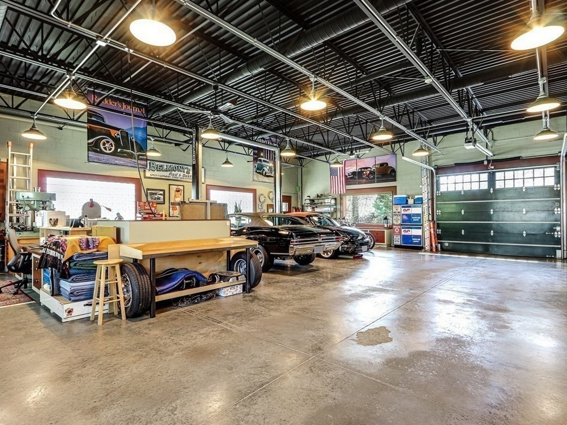 $1.45M Home Modeled After A 1930s Garage With A 2,000 Sq Ft Garage Is A Gearhead’s Dream House