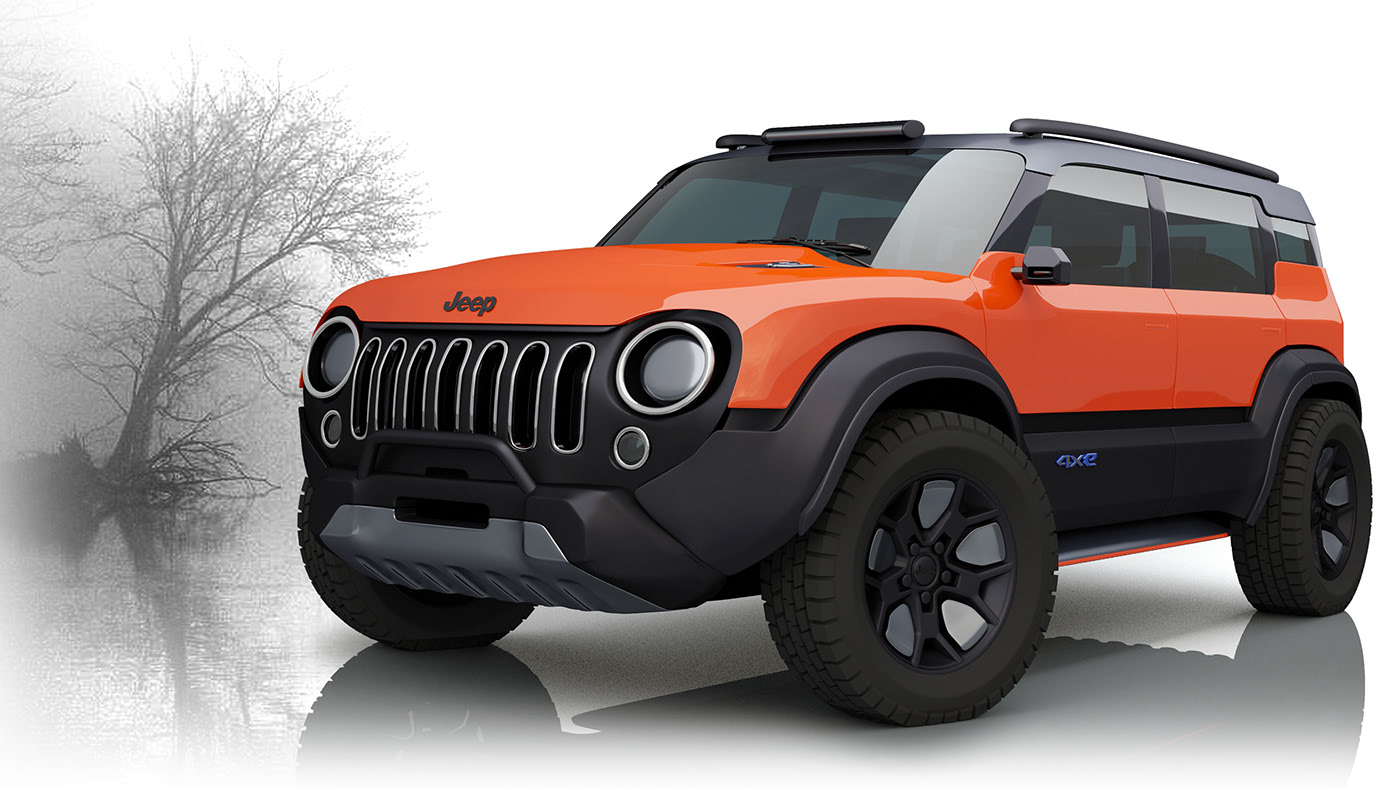 Unofficial Render Imagines What An Electric 2028 Jeep Renegade Could Look Like