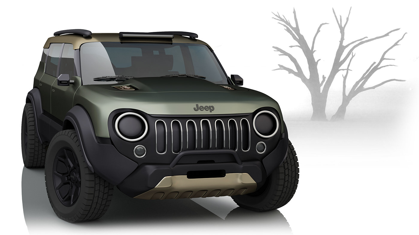 Unofficial Render Imagines What An Electric 2028 Jeep Renegade Could Look Like