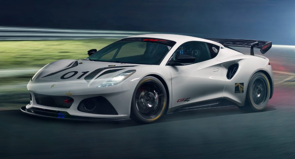 Watch And Listen To The Lotus Emira GT4 Getting Hooned At The Hethel Track