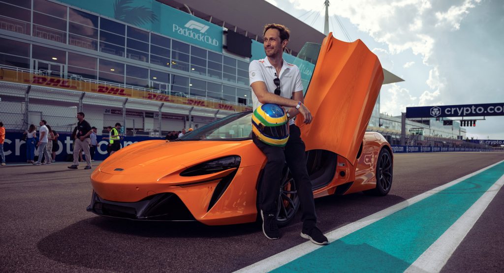  Bruno Senna Takes The McLaren Artura On A Lap Of The New Miami F1 Circuit