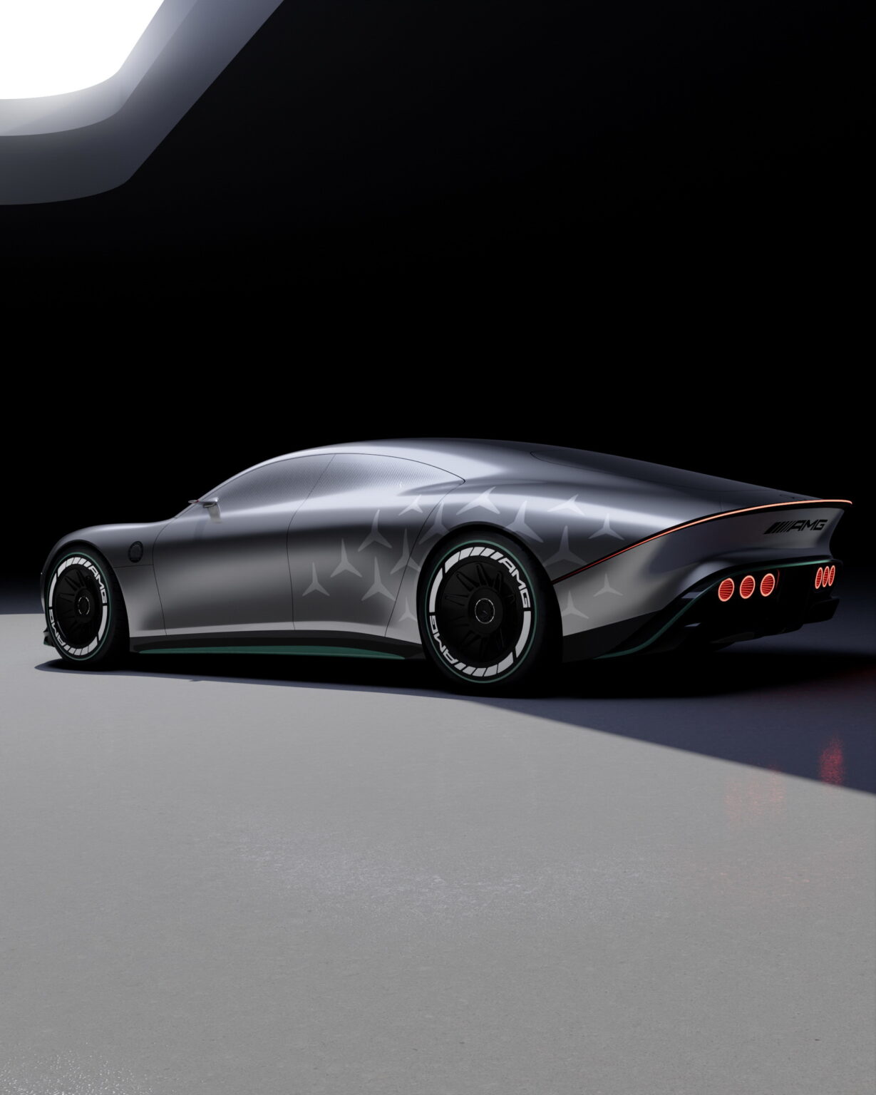 Mercedes Vision AMG Concept Previews Porsche Taycan Electric Sedan