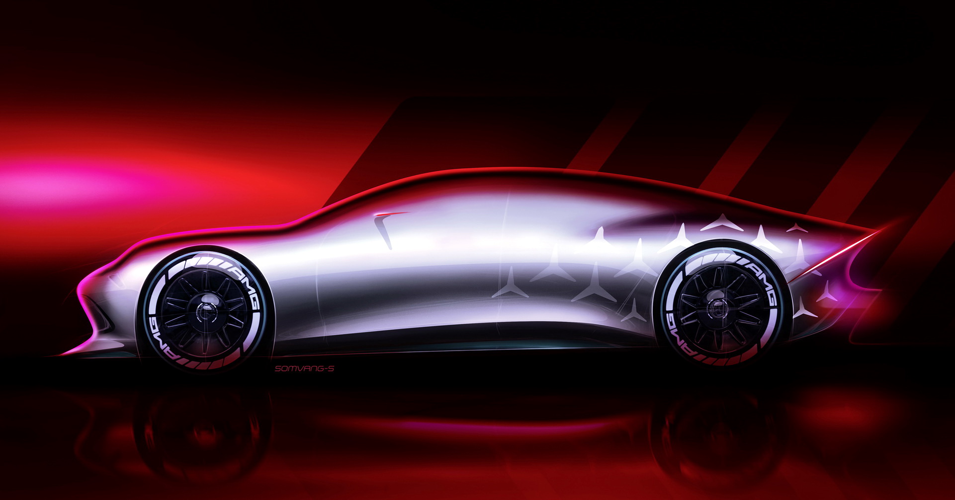 Mercedes Vision AMG Concept Previews Porsche Taycan Electric Sedan Rival Coming In 2025