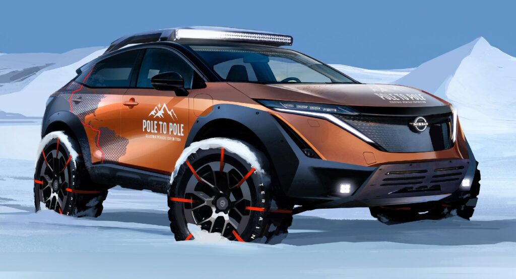  Nissan Prepping A Modified Ariya To Drive Nearly 17,000 Miles From The North To South Pole