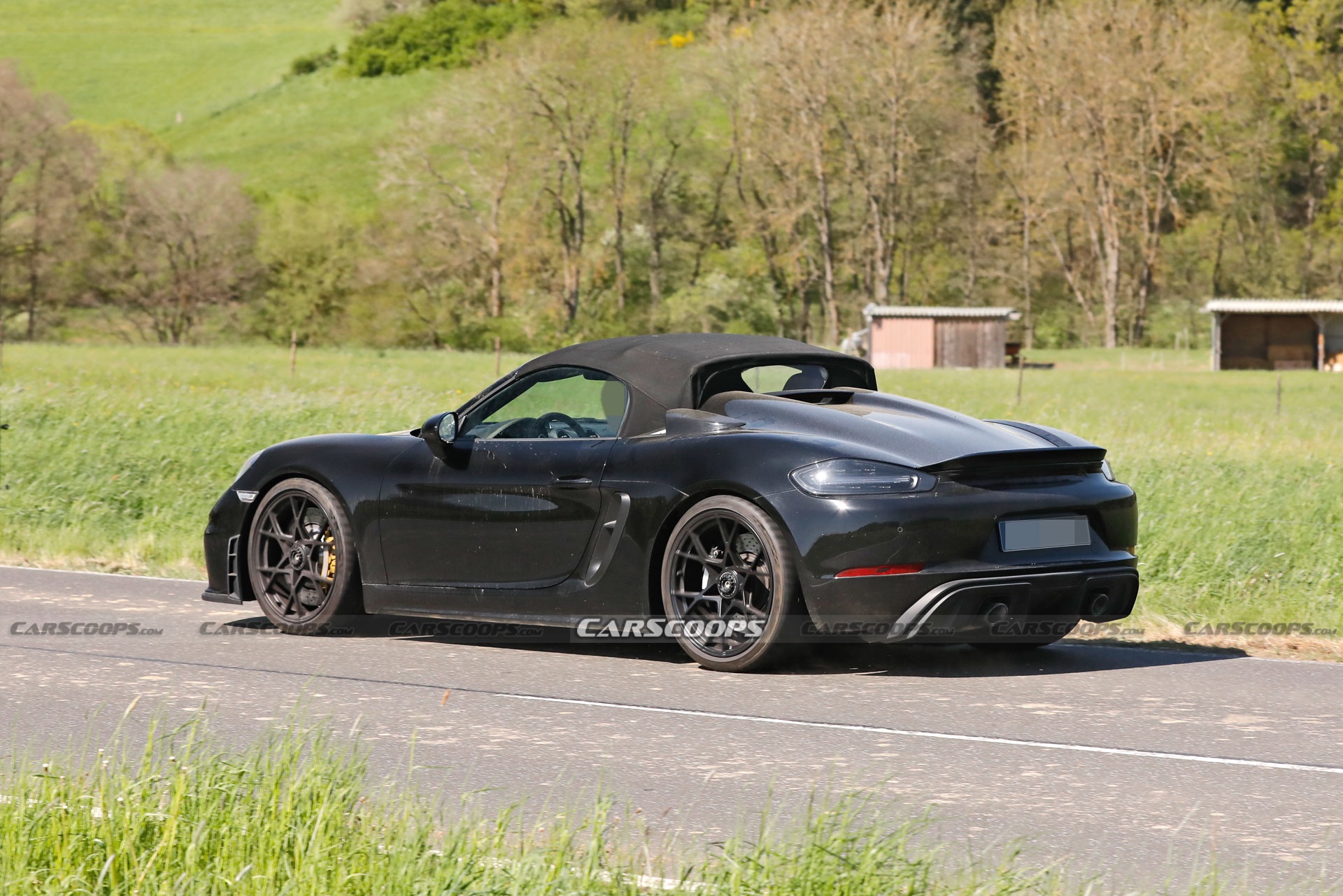 2024 Porsche 718 Boxster Spyder RS Spotted Again Borrowing Heavily From Cayman GT4 RS