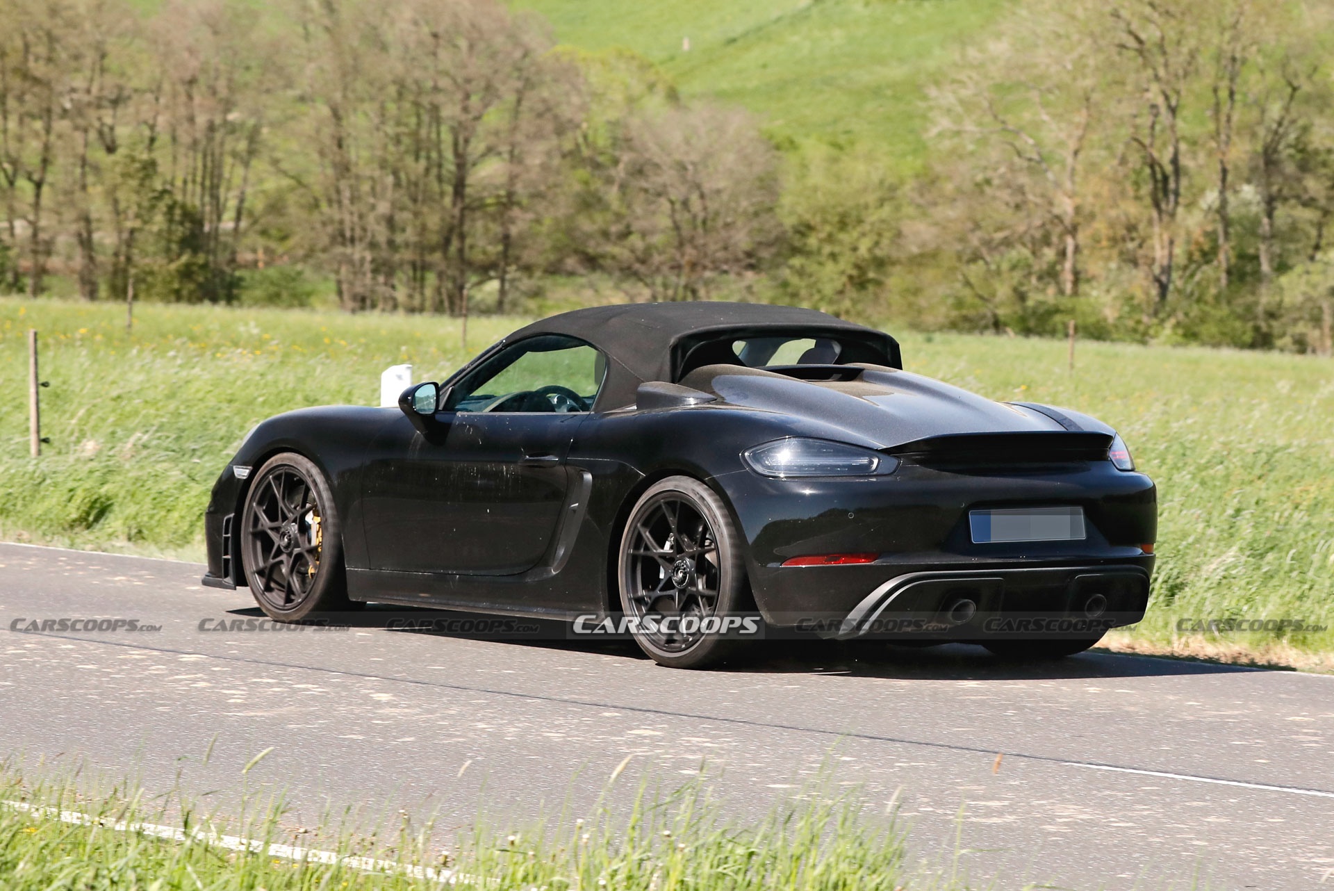 2024 Porsche 718 Boxster Spyder RS Spotted Again Borrowing Heavily From Cayman GT4 RS