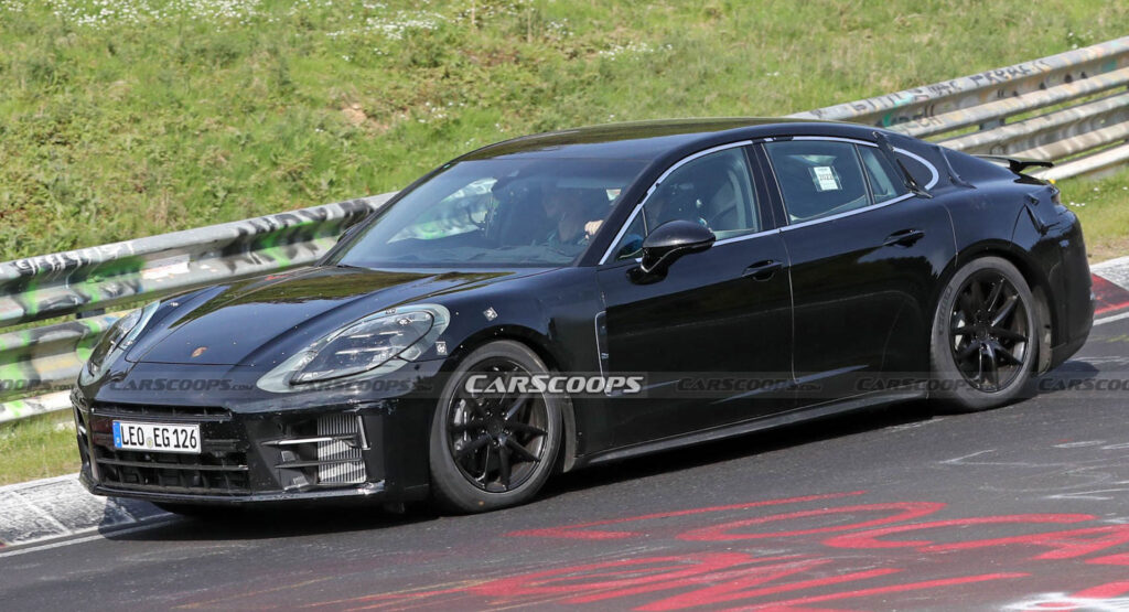  2024 Porsche Panamera And Turbo Prototypes Playing Tag At The Nürburgring