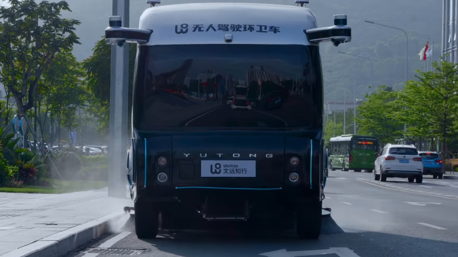 The Robosweeper Is An Autonomous EV Truck Designed To Clean And Sanitize Public Roads