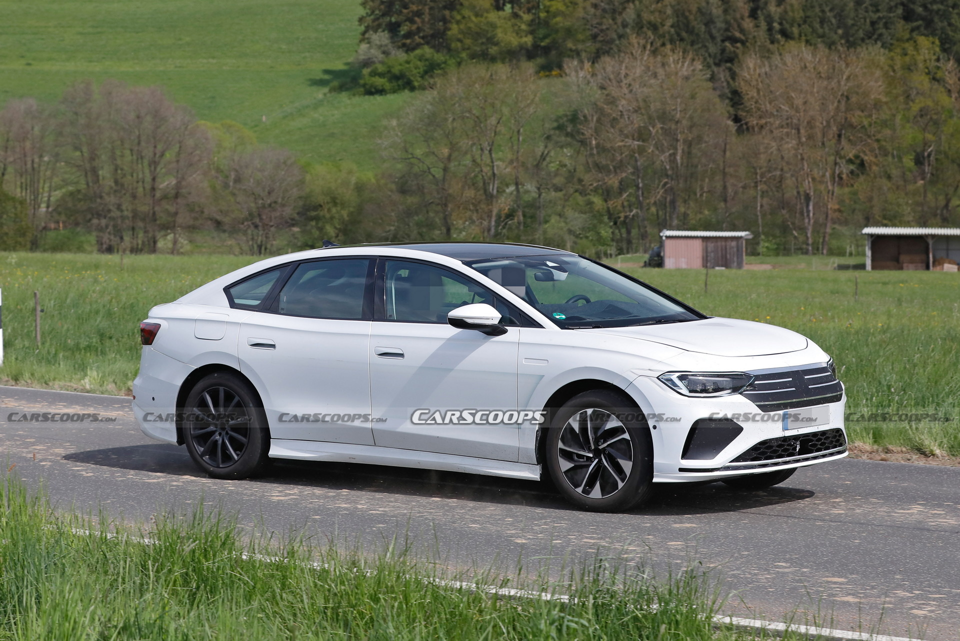 VW Aero B Electric Sedan Spotted Again Testing Out On German Roads