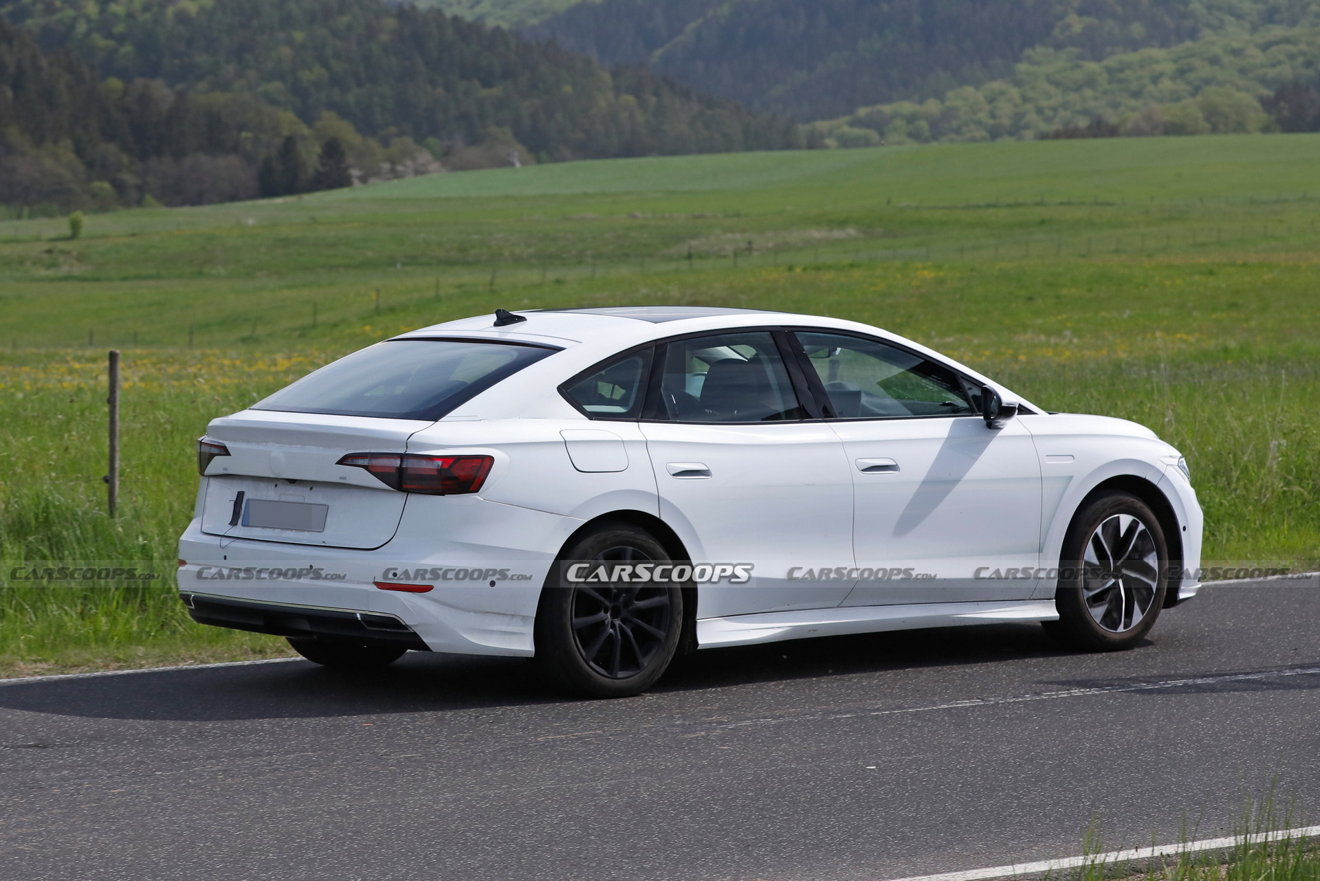VW Aero B Electric Sedan Spotted Again Testing Out On German Roads