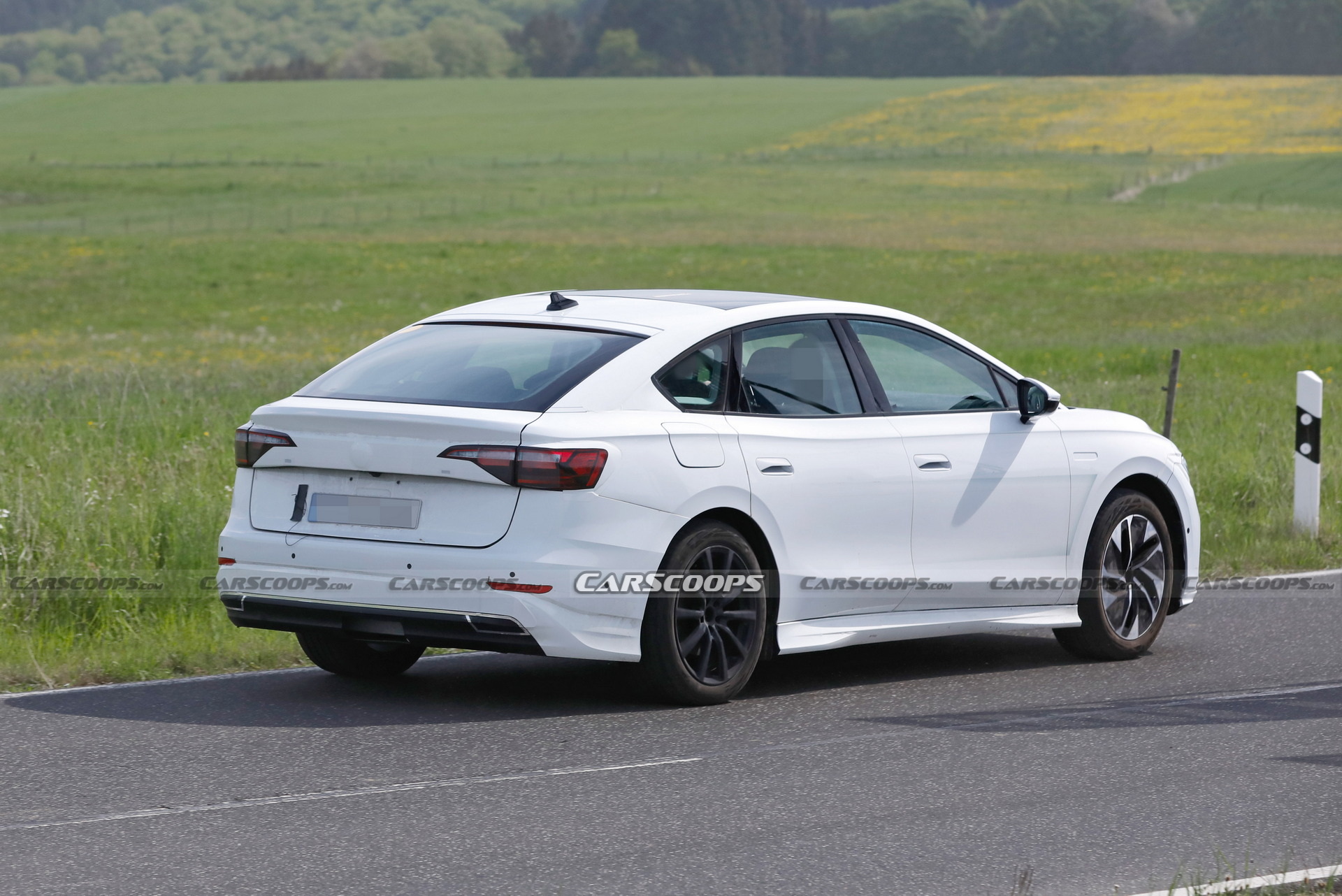 VW Aero B Electric Sedan Spotted Again Testing Out On German Roads