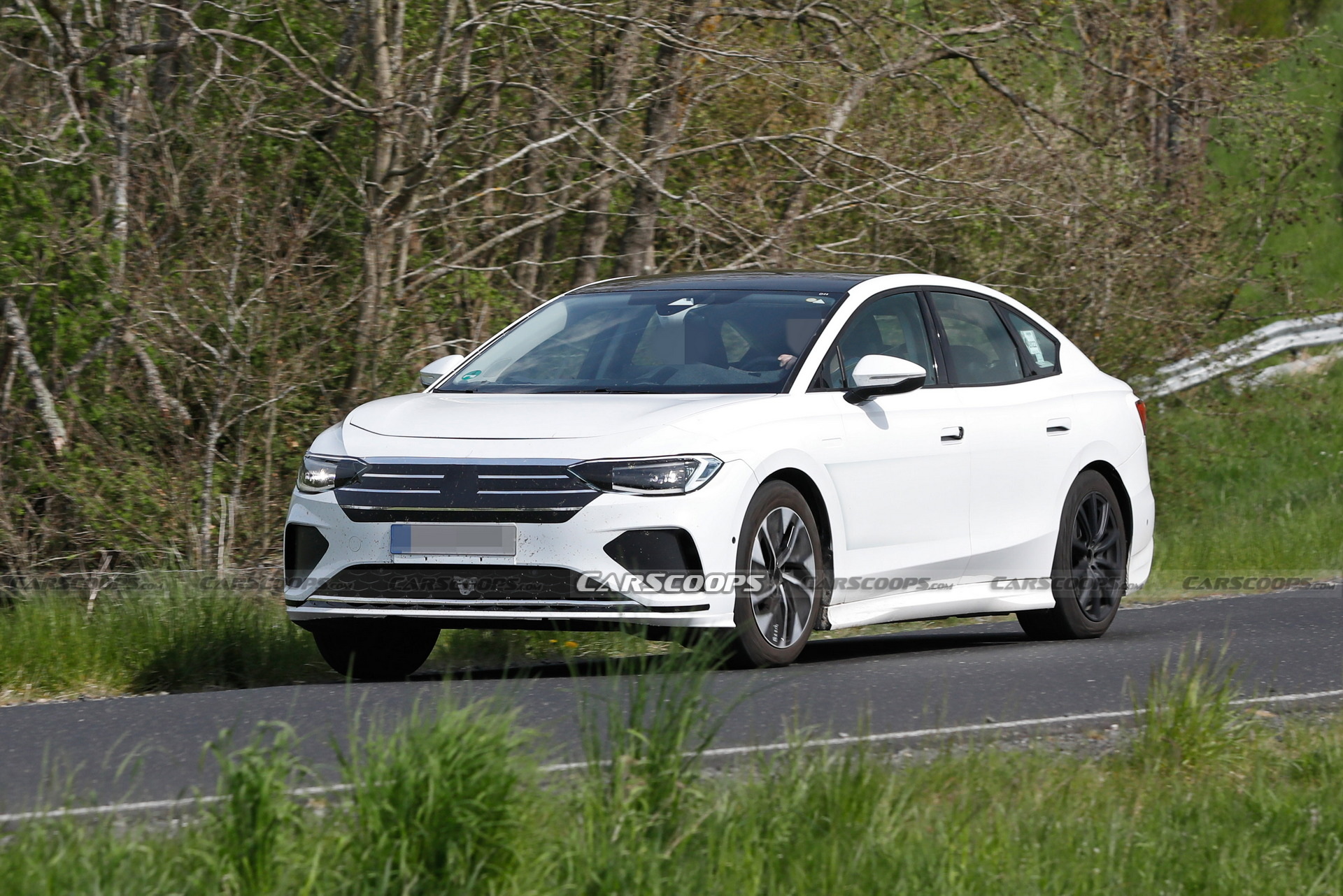 VW Aero B Electric Sedan Spotted Again Testing Out On German Roads