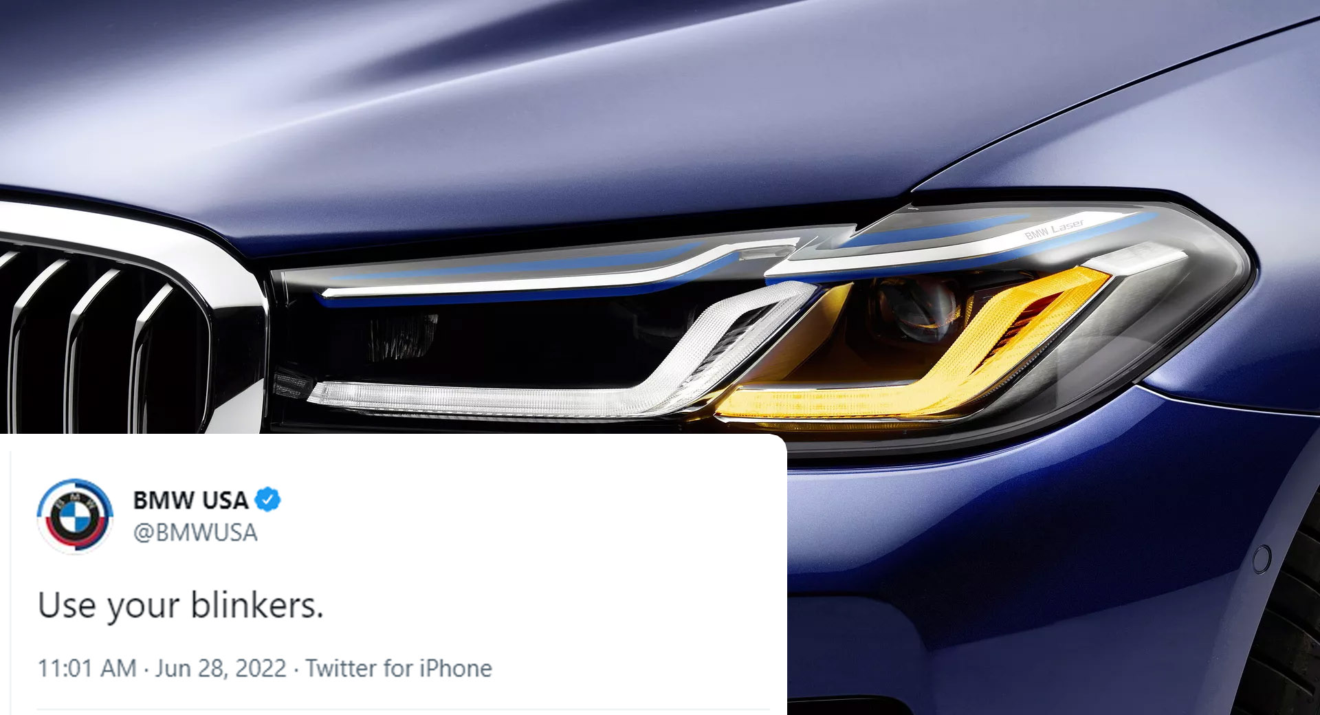 BMW Takes To Twitter To Remind Its Drivers To Use Their Turn Signals