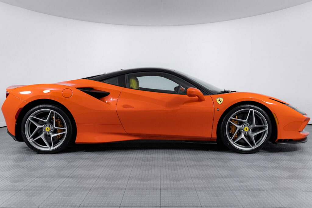 Orange Ferrari F8 Tributo With Blue And Yellow Interior Proves Money ...
