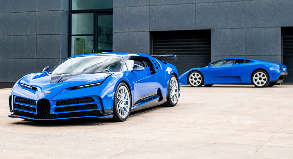  Bugatti Unveils Very First Production Centodieci Finished In EB110 Blue And It Looks Fantastic