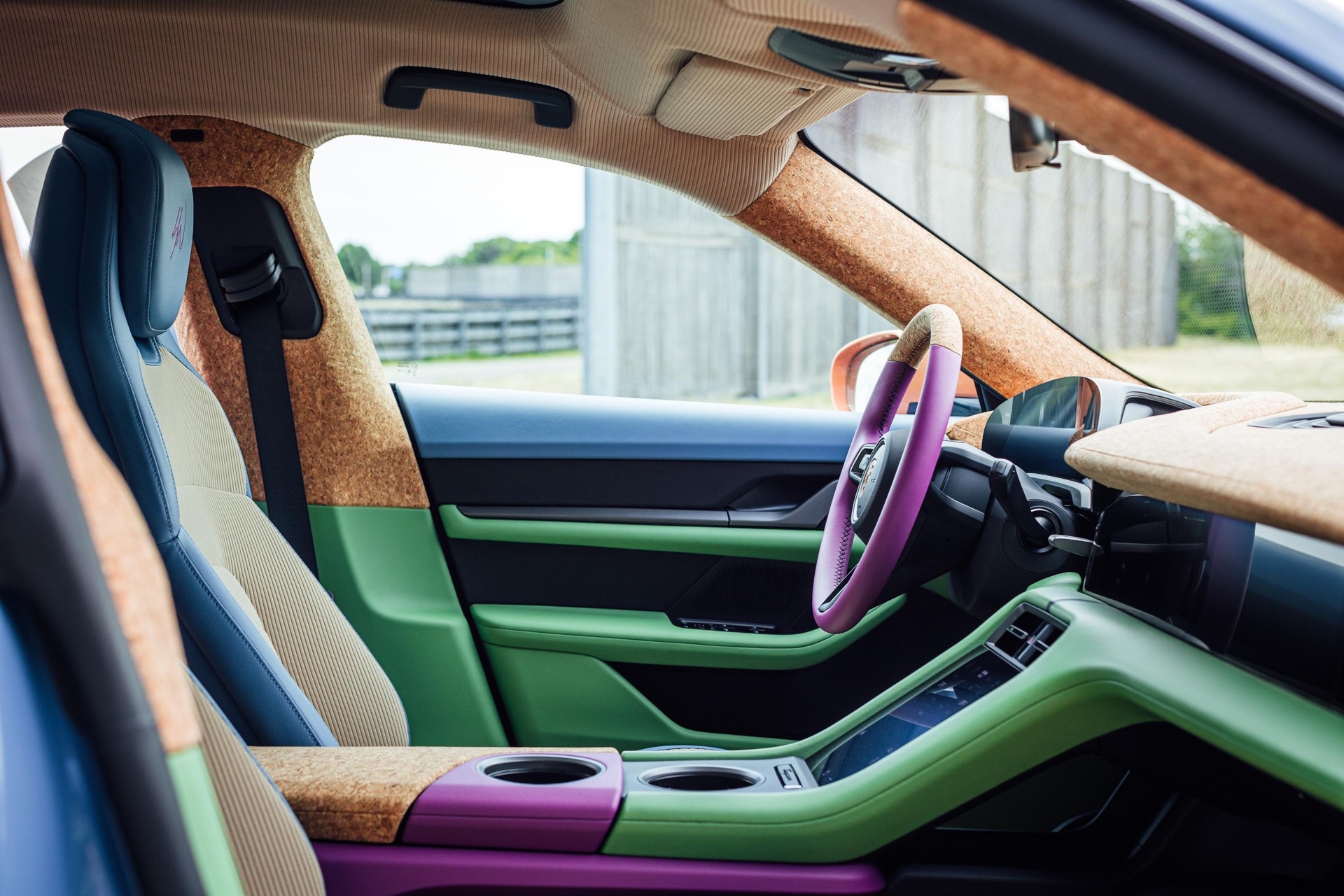 Porsche Goes Full Harlequin On The Taycan 4 Cross Turismo With Art Car For Sneakerheads