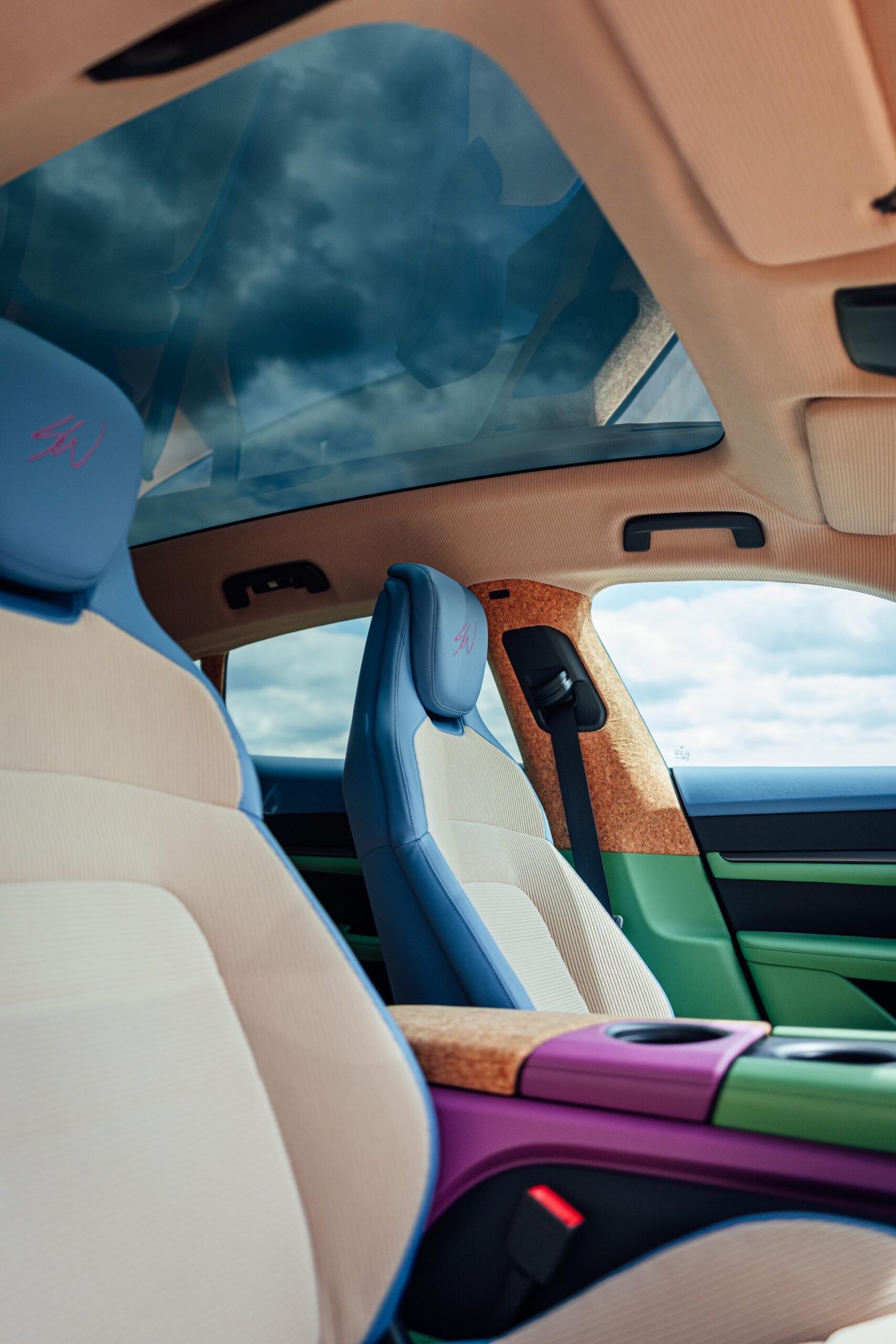 Porsche Goes Full Harlequin On The Taycan 4 Cross Turismo With Art Car For Sneakerheads