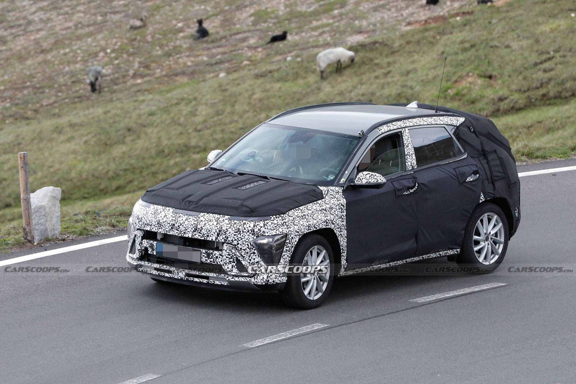 2024 Hyundai Kona Peels Off Some Disguise To Reveal Full-Width Light Bar