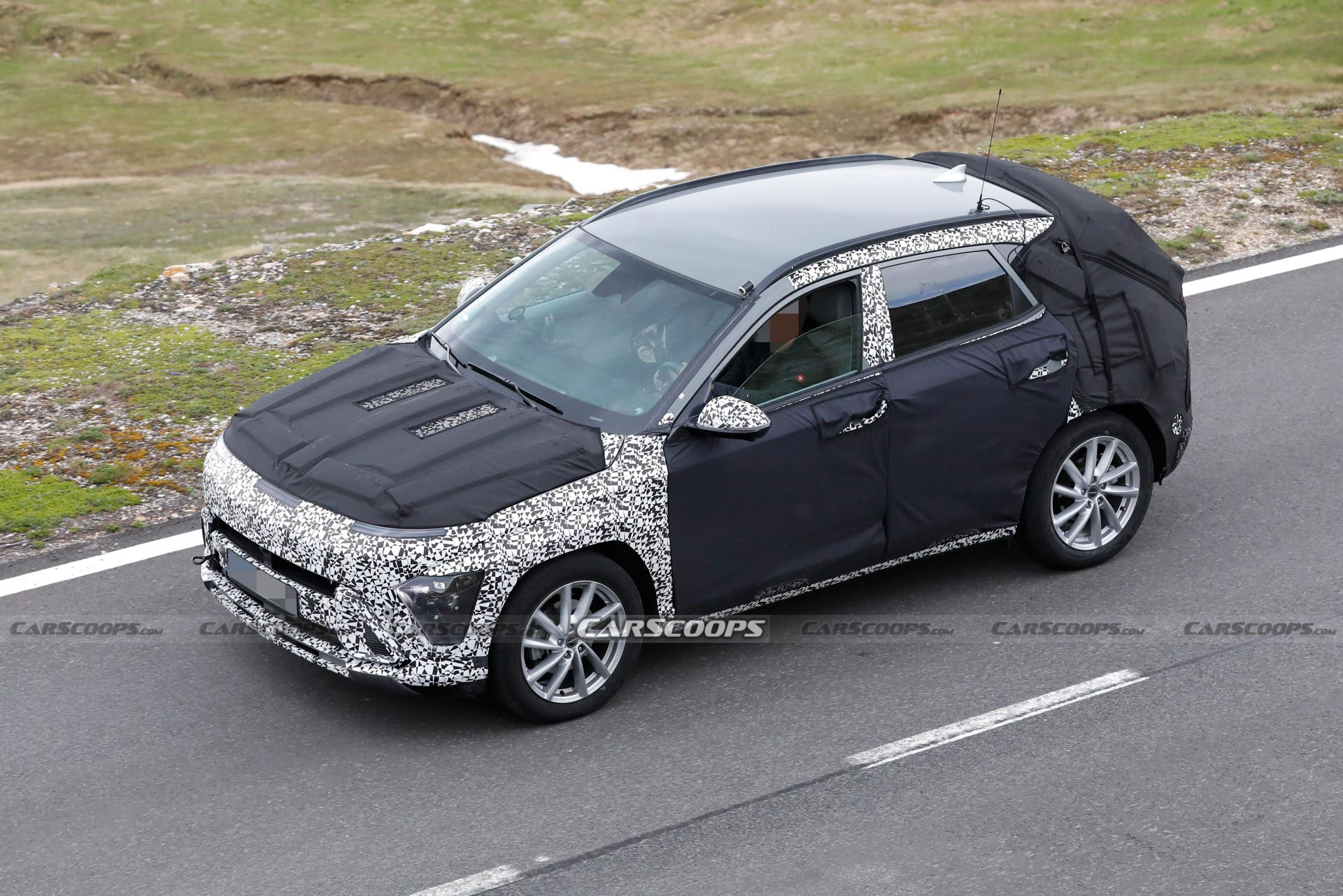 2024 Hyundai Kona Peels Off Some Disguise To Reveal Full-Width Light Bar