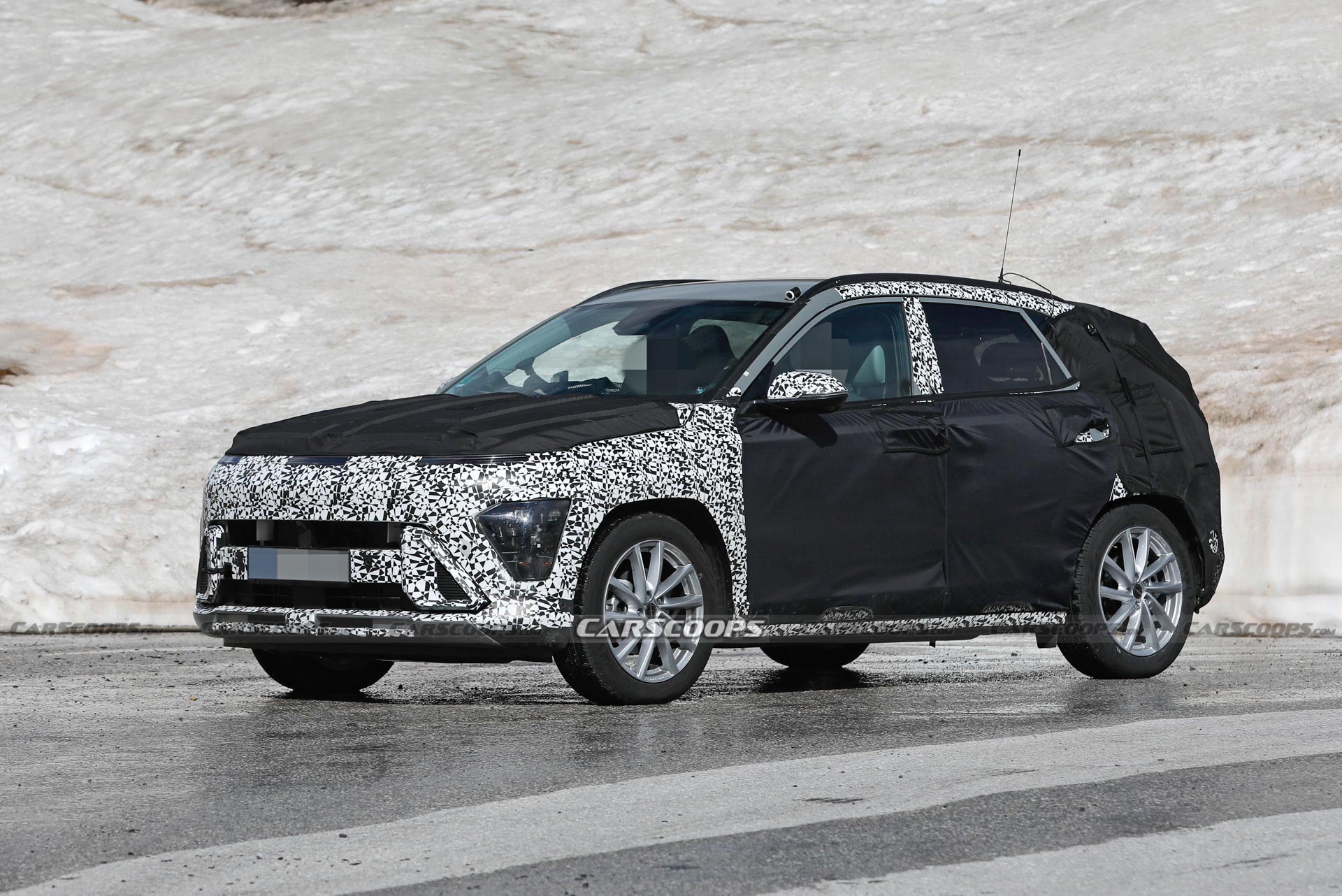 2024 Hyundai Kona Peels Off Some Disguise To Reveal Full-Width Light Bar