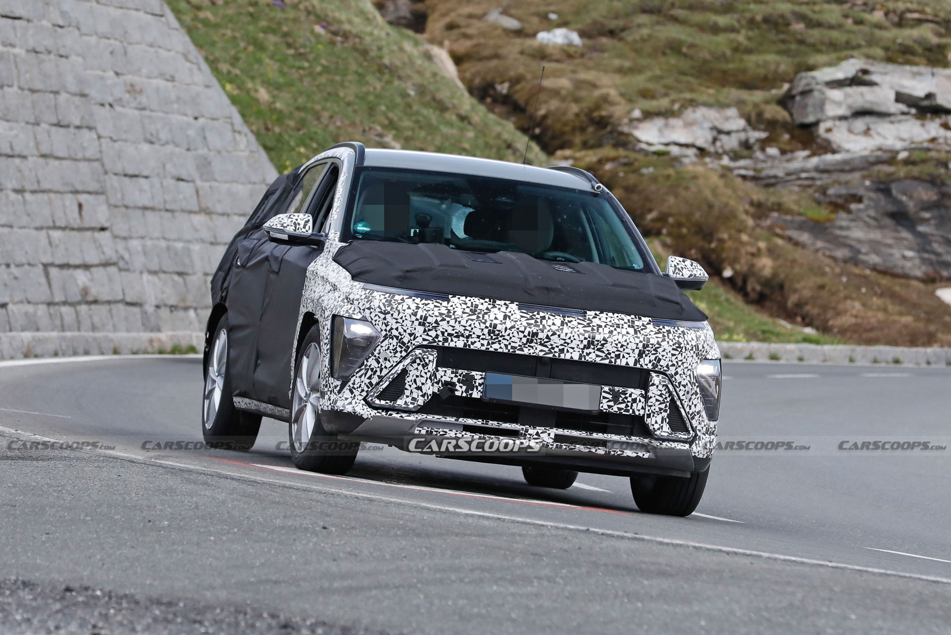 2024 Hyundai Kona Peels Off Some Disguise To Reveal Full-Width Light Bar