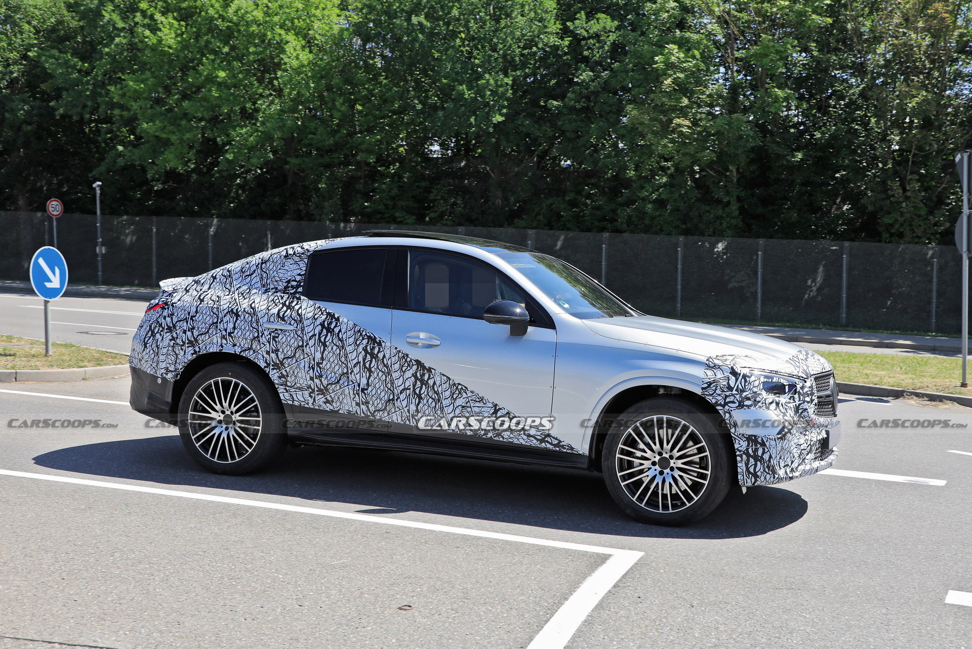 Style-Driven 2024 Mercedes-Benz GLC Coupe Spied Flaunting Its Sloping Roofline
