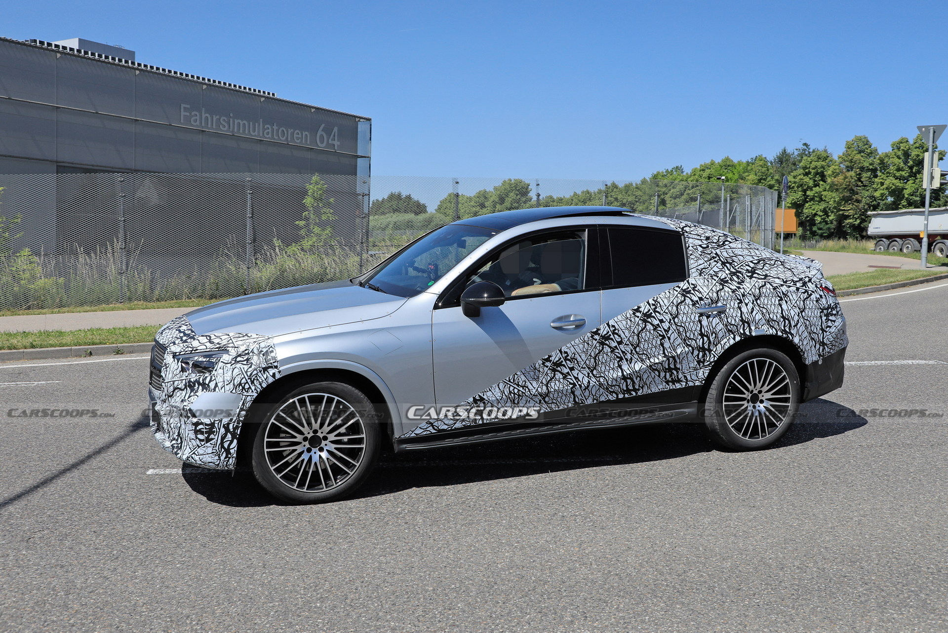 Style-Driven 2024 Mercedes-Benz GLC Coupe Spied Flaunting Its Sloping Roofline