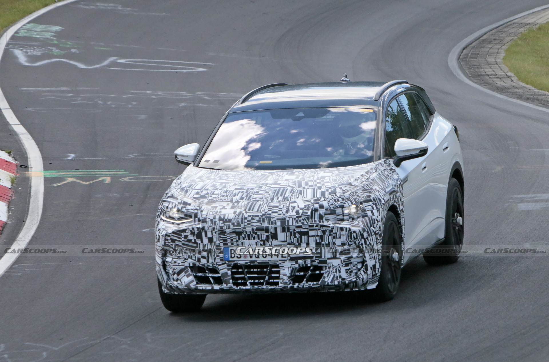 Cupra Tavascan Electric SUV Mule Caught Testing At The Nurburgring