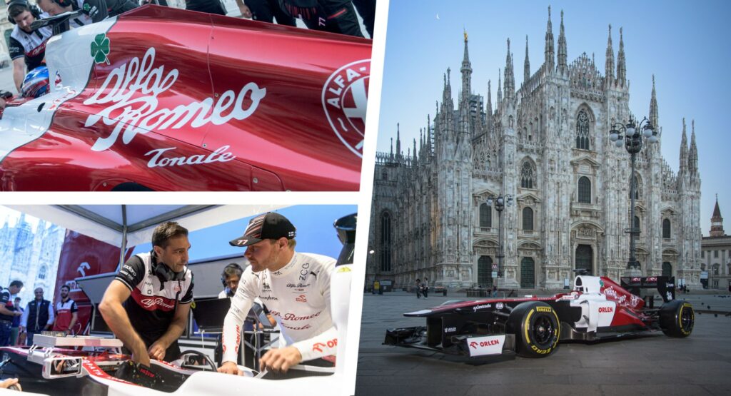  Valtteri Bottas Drove An Alfa Romeo F1 In The Streets Of Milan For The Brand’s 112th Birthday