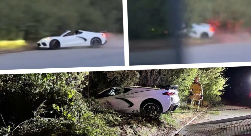  Watch C8 Corvette Driver Head (And Crash) Straight Into The Bushes
