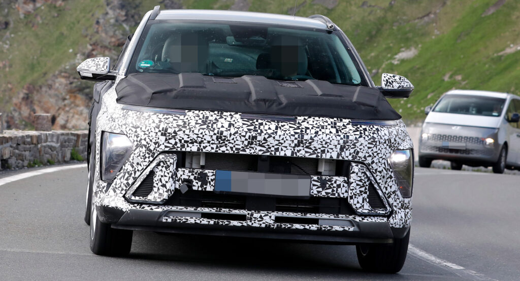  2024 Hyundai Kona Peels Off Some Disguise To Reveal Full-Width Light Bar