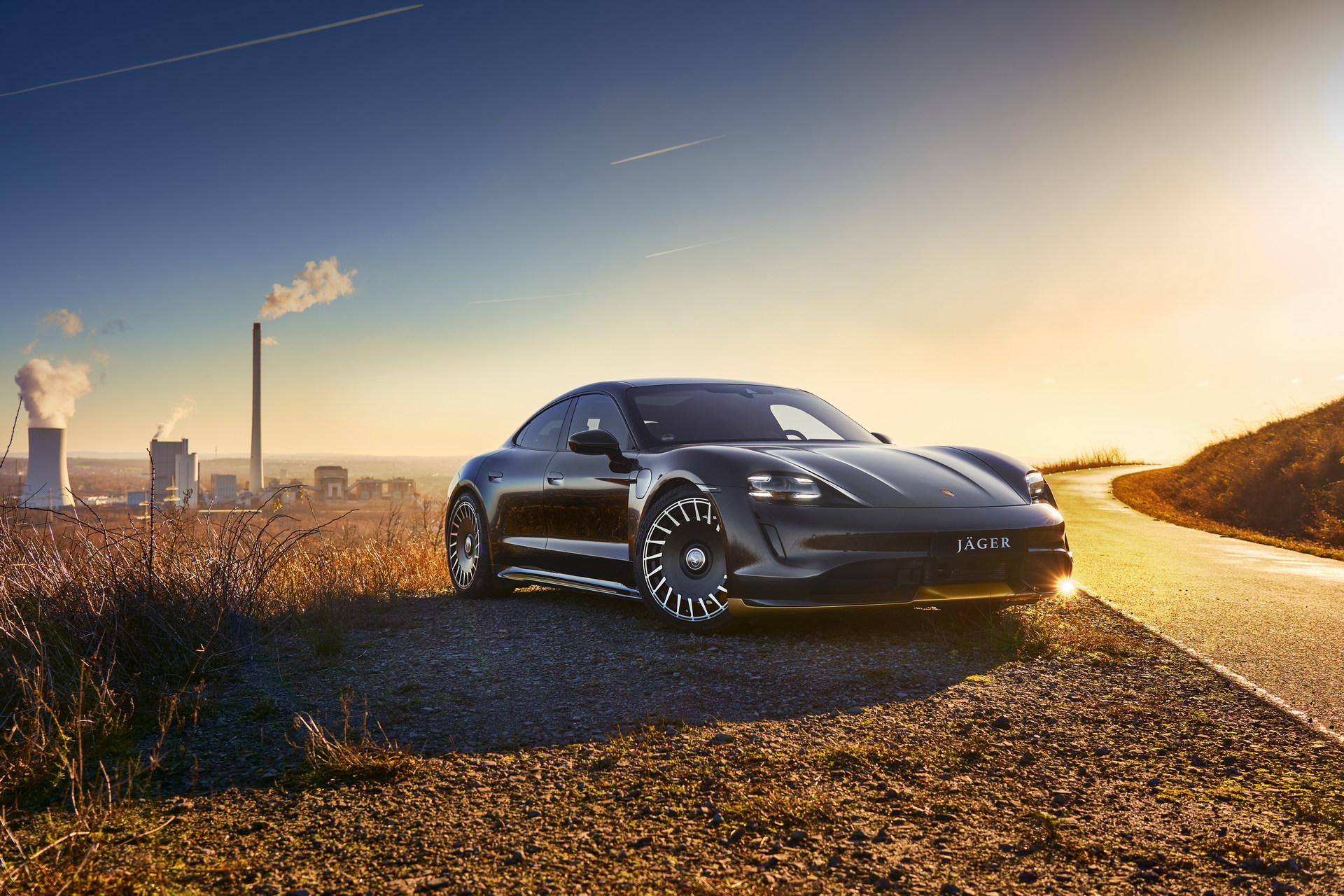 Porsche Taycan by JÄGER Gets Lighter Carbon Body Panels And Fancy Wheels