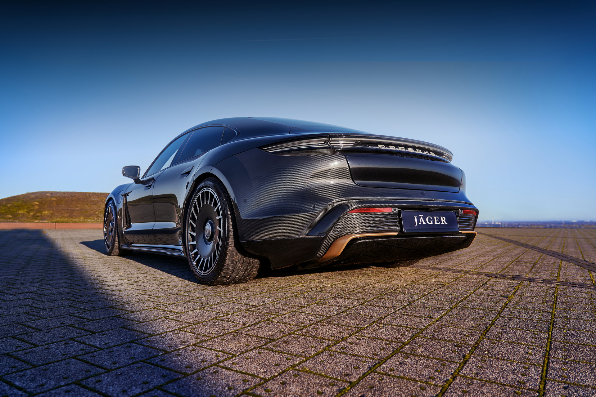 Porsche Taycan by JÄGER Gets Lighter Carbon Body Panels And Fancy Wheels