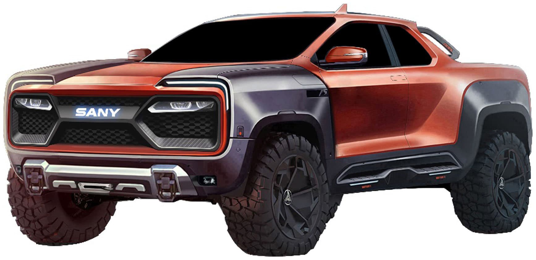 The Latest Sany Electric Pickup Truck Isn’t Afraid Of Standing Out