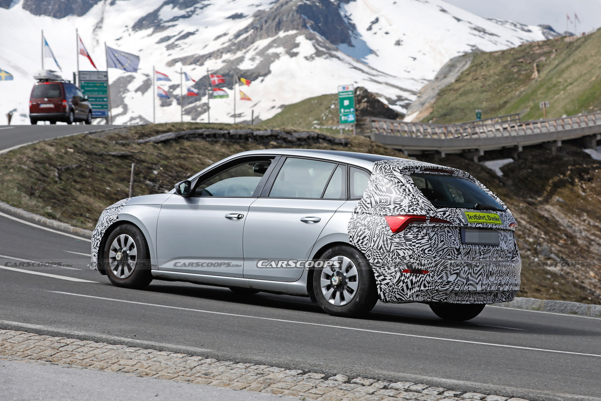 Skoda Scala Facelift Spied Again, Looking Like A Stretched Fabia