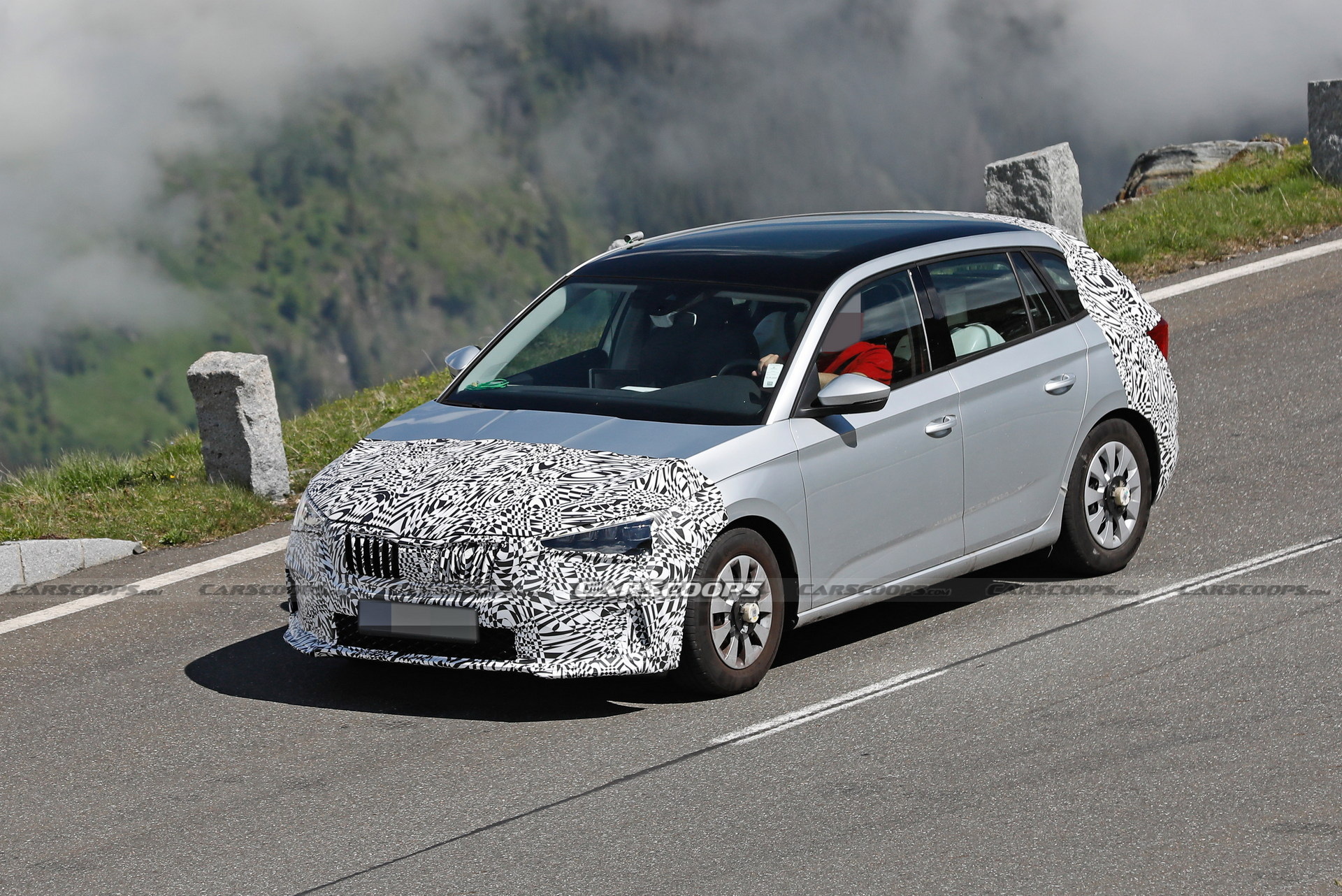 Skoda Scala Facelift Spied Again, Looking Like A Stretched Fabia