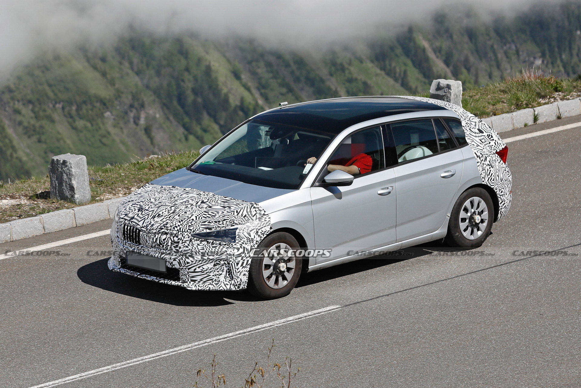 Skoda Scala Facelift Spied Again, Looking Like A Stretched Fabia