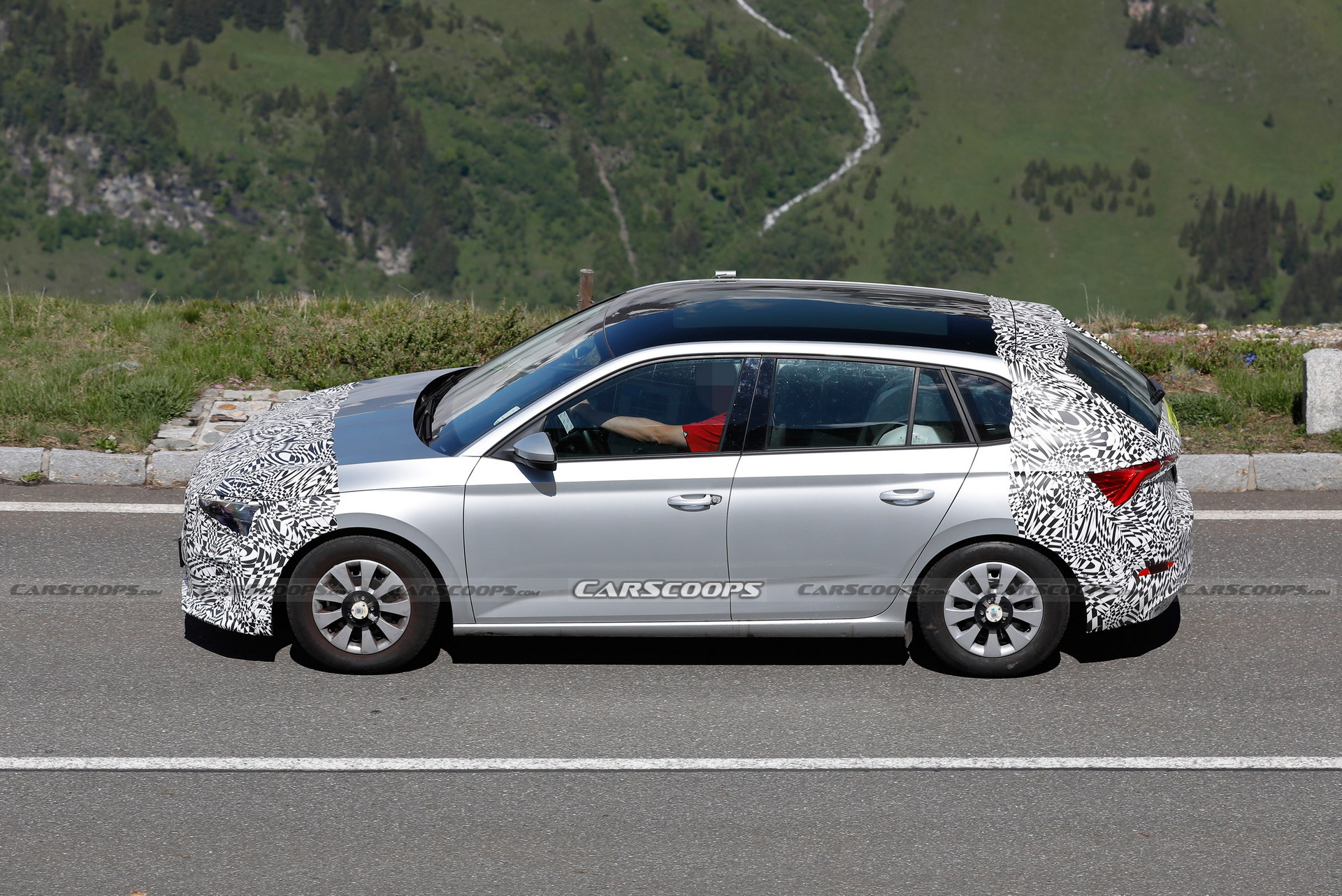 Skoda Scala Facelift Spied Again, Looking Like A Stretched Fabia