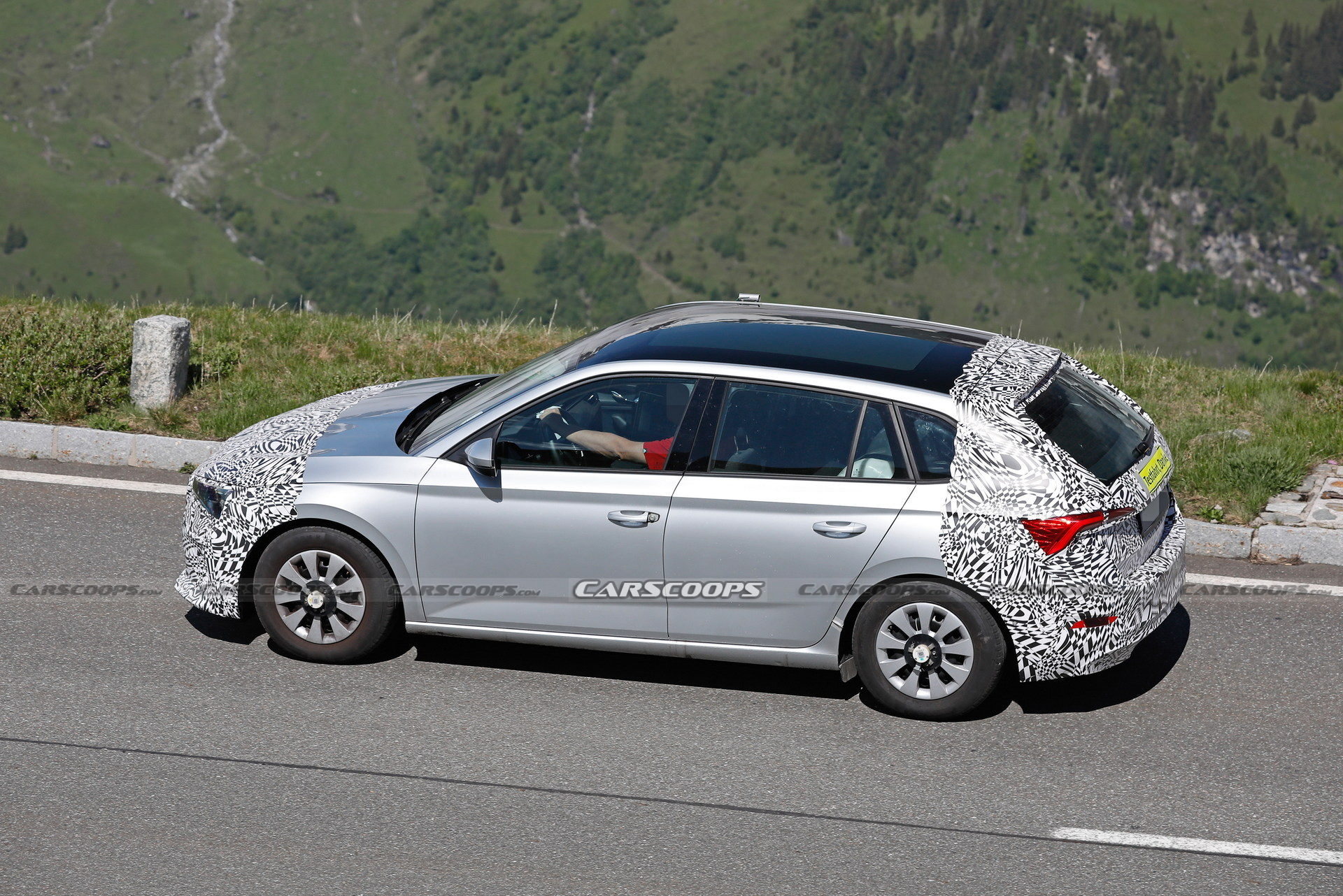 Skoda Scala Facelift Spied Again, Looking Like A Stretched Fabia