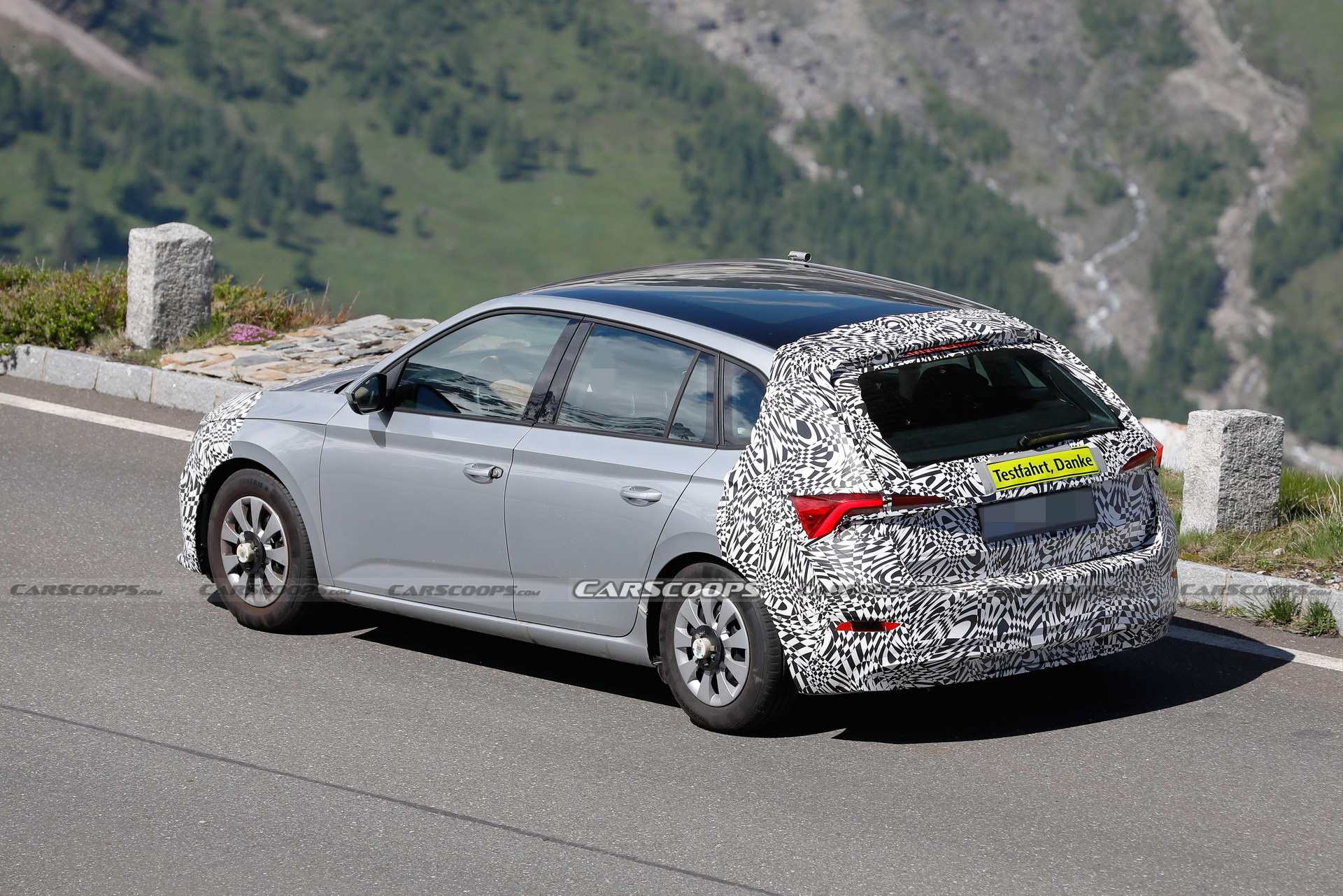 Skoda Scala Facelift Spied Again, Looking Like A Stretched Fabia