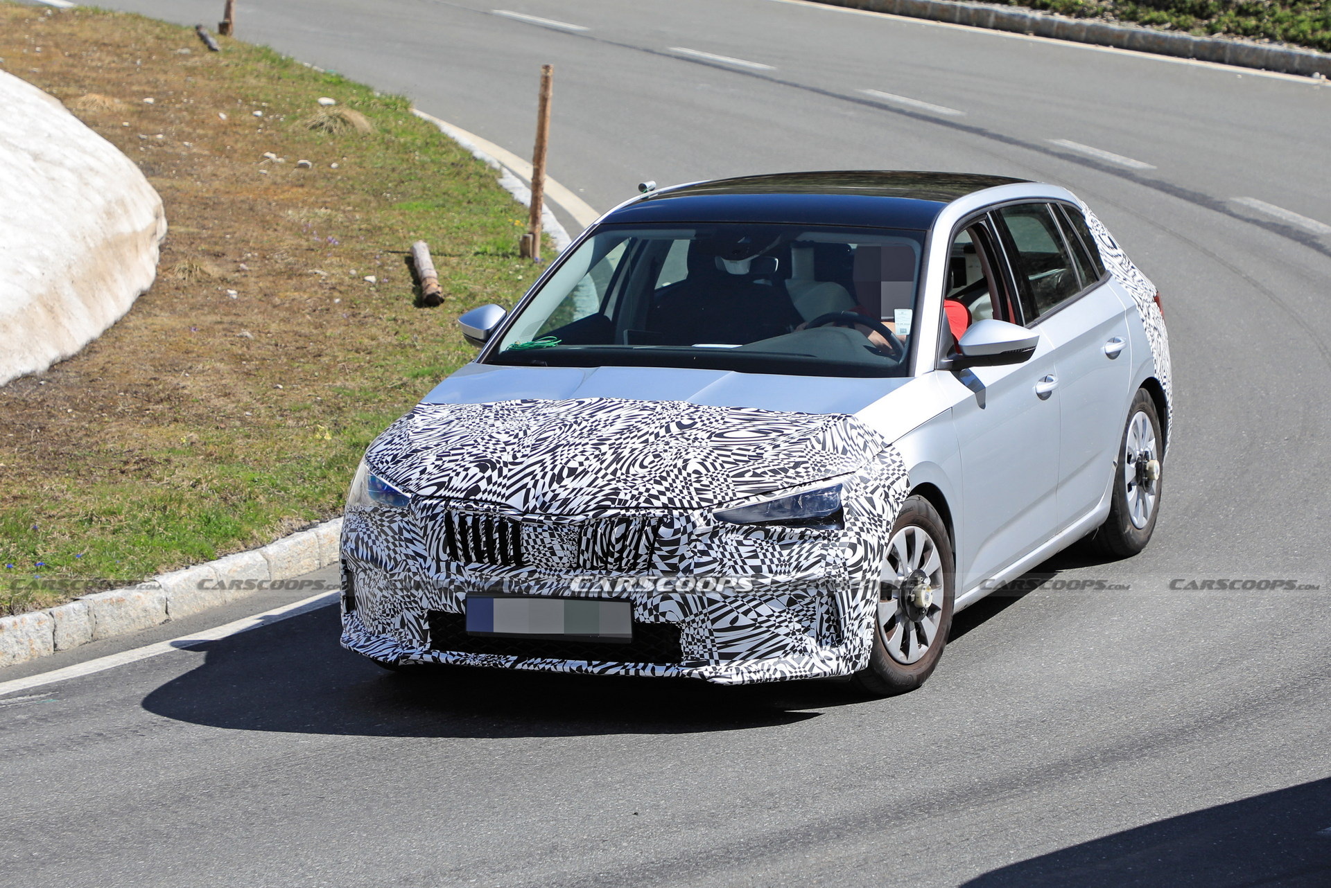 Skoda Scala Facelift Spied Again, Looking Like A Stretched Fabia