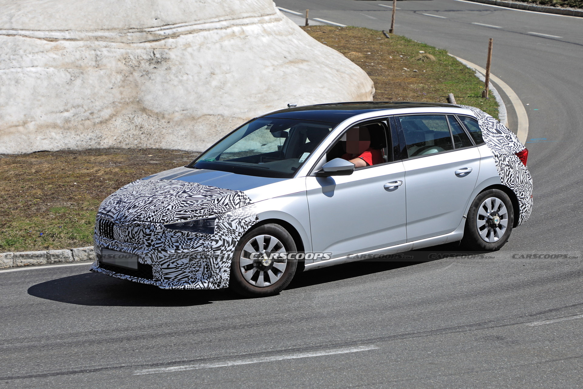 Skoda Scala Facelift Spied Again, Looking Like A Stretched Fabia