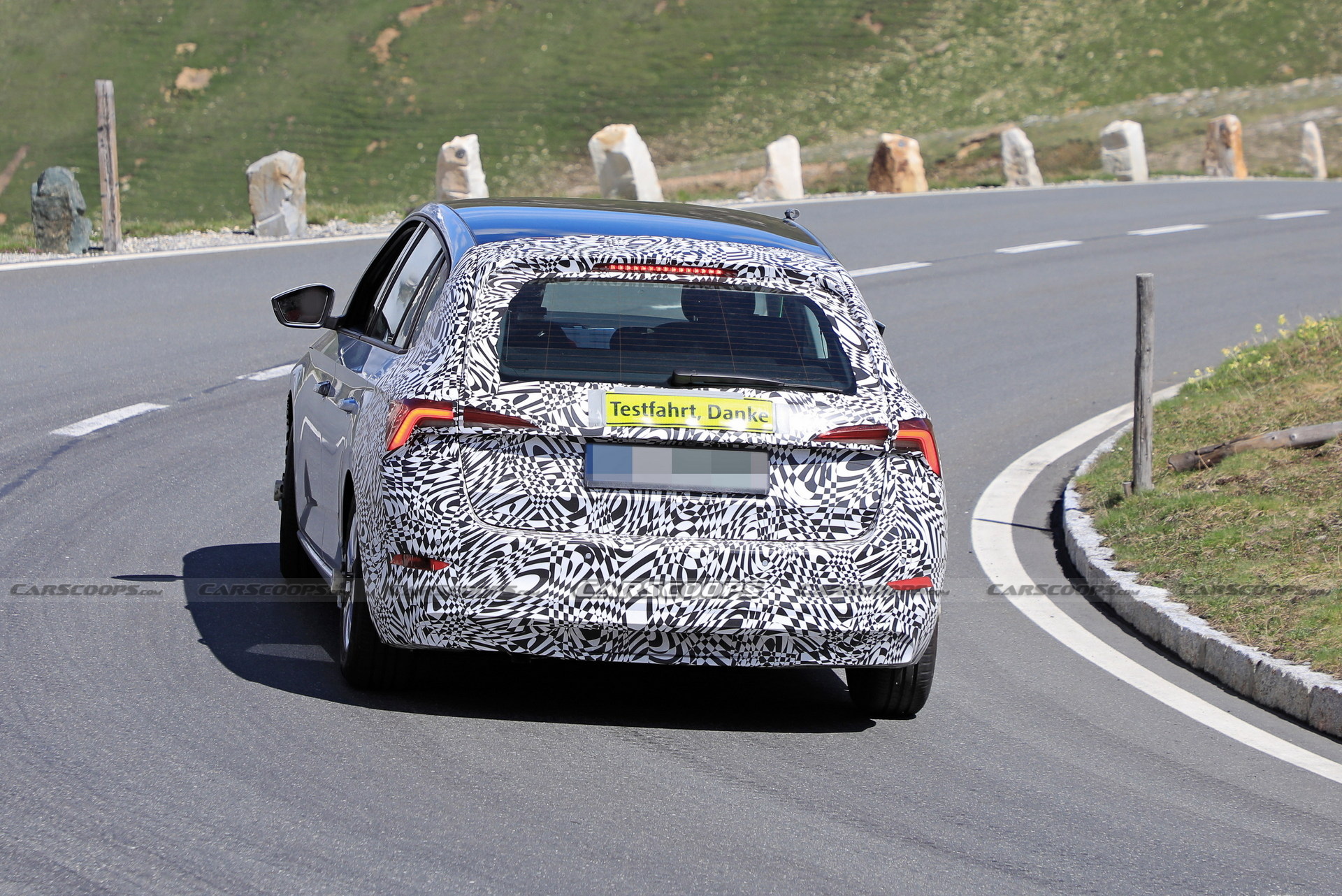 Skoda Scala Facelift Spied Again, Looking Like A Stretched Fabia