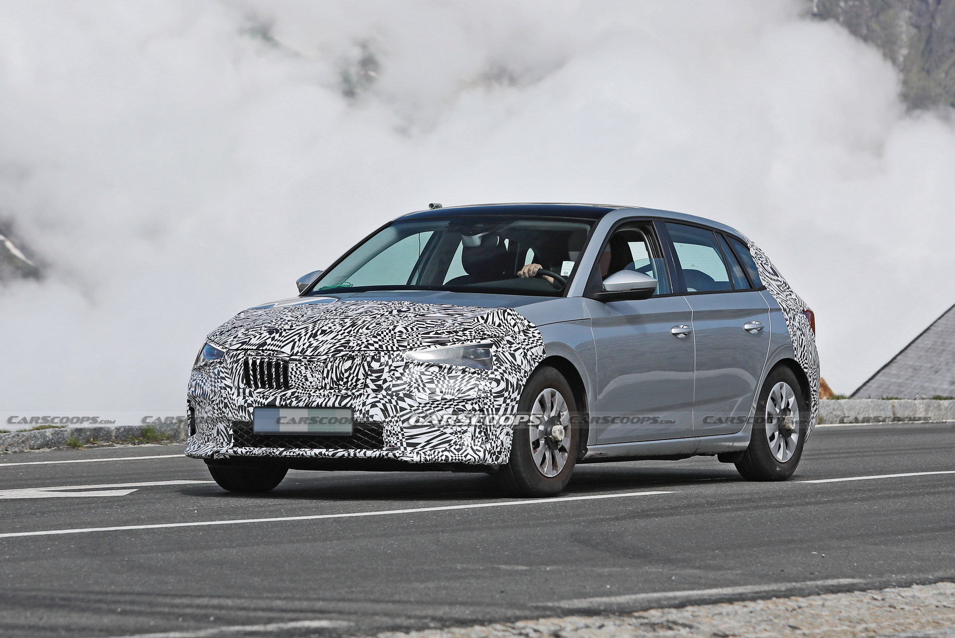 Skoda Scala Facelift Spied Again, Looking Like A Stretched Fabia