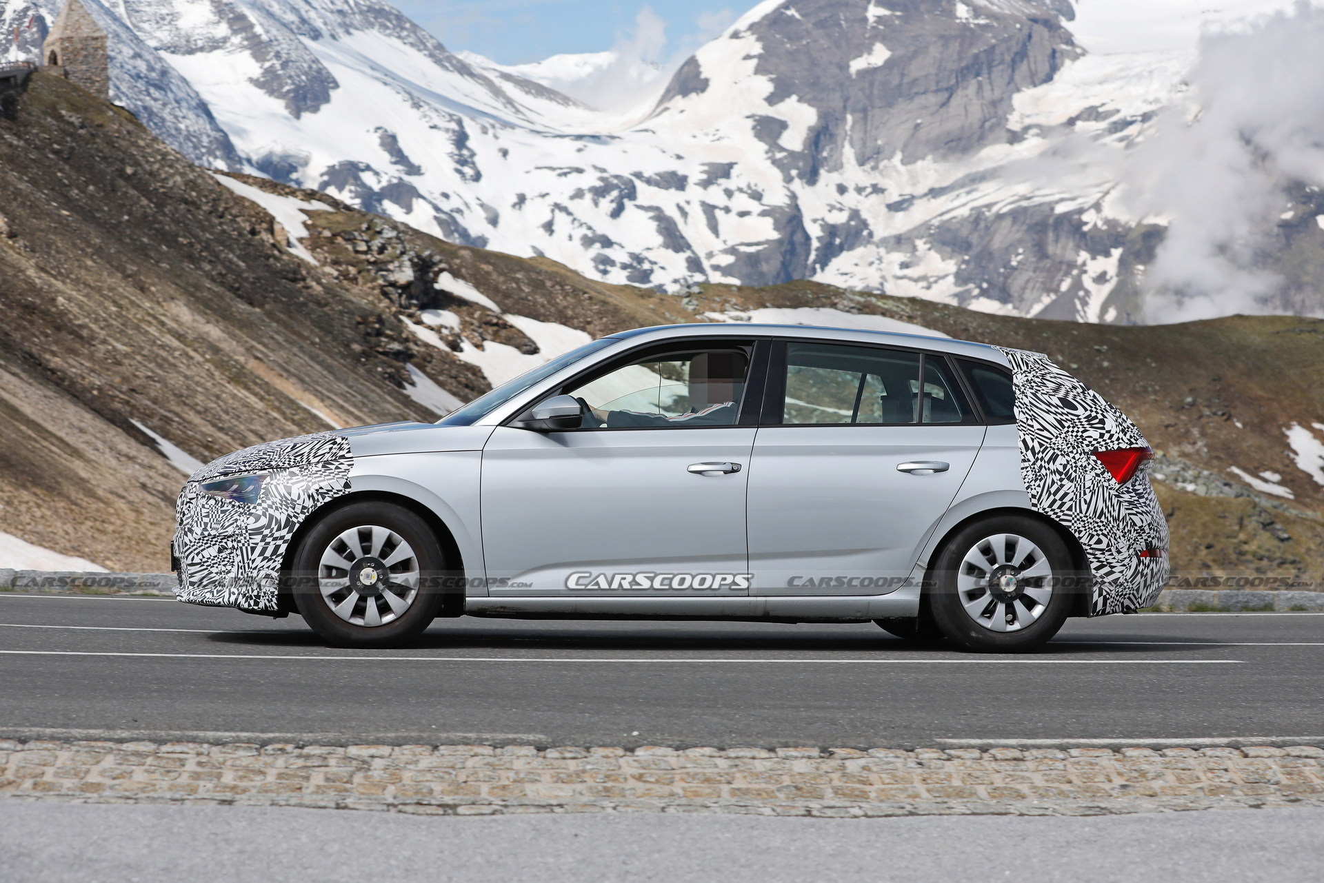 Skoda Scala Facelift Spied Again, Looking Like A Stretched Fabia