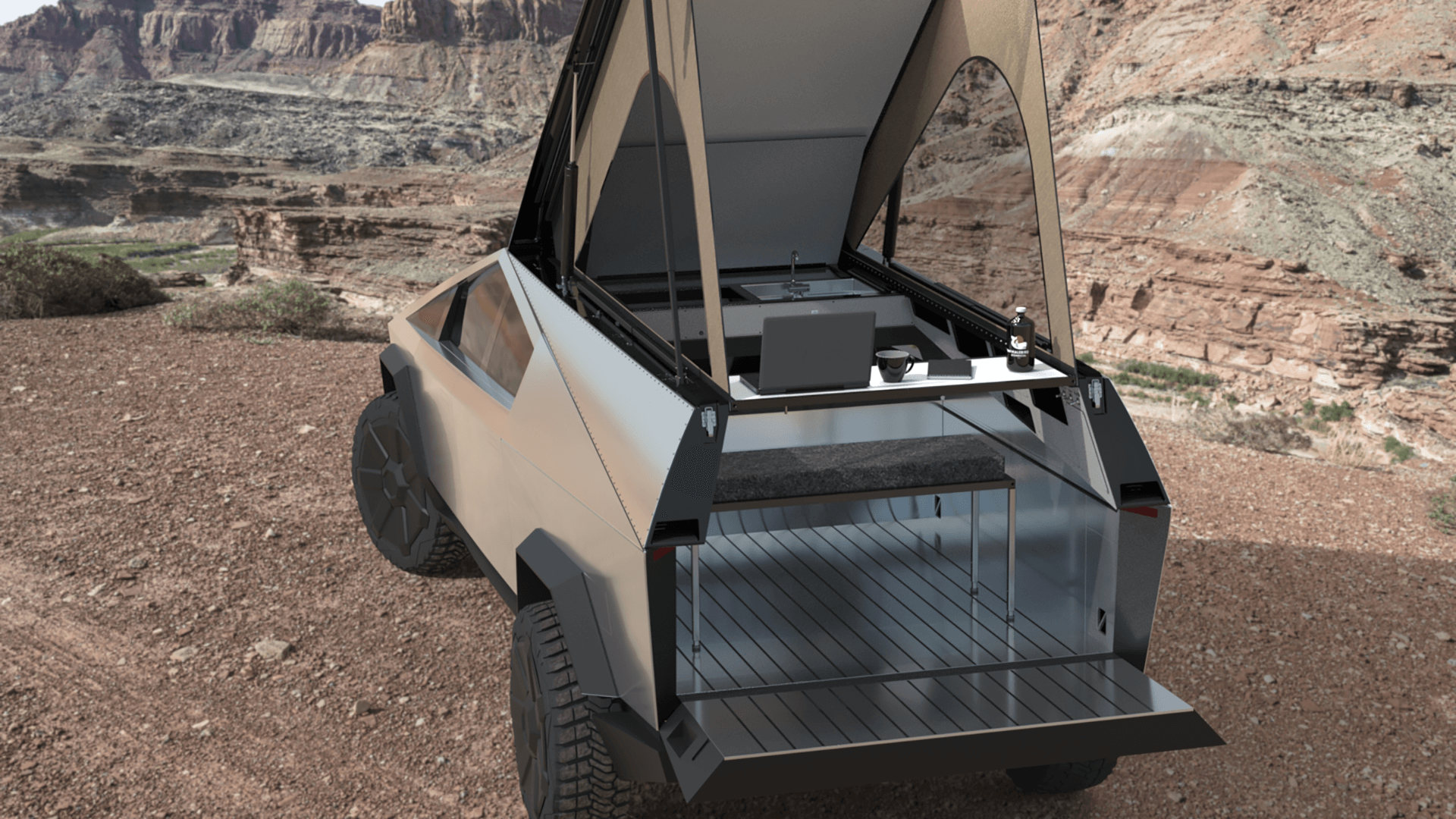 This $24,000 Space Camper For The Tesla Cybertruck Looks Pretty Impressive