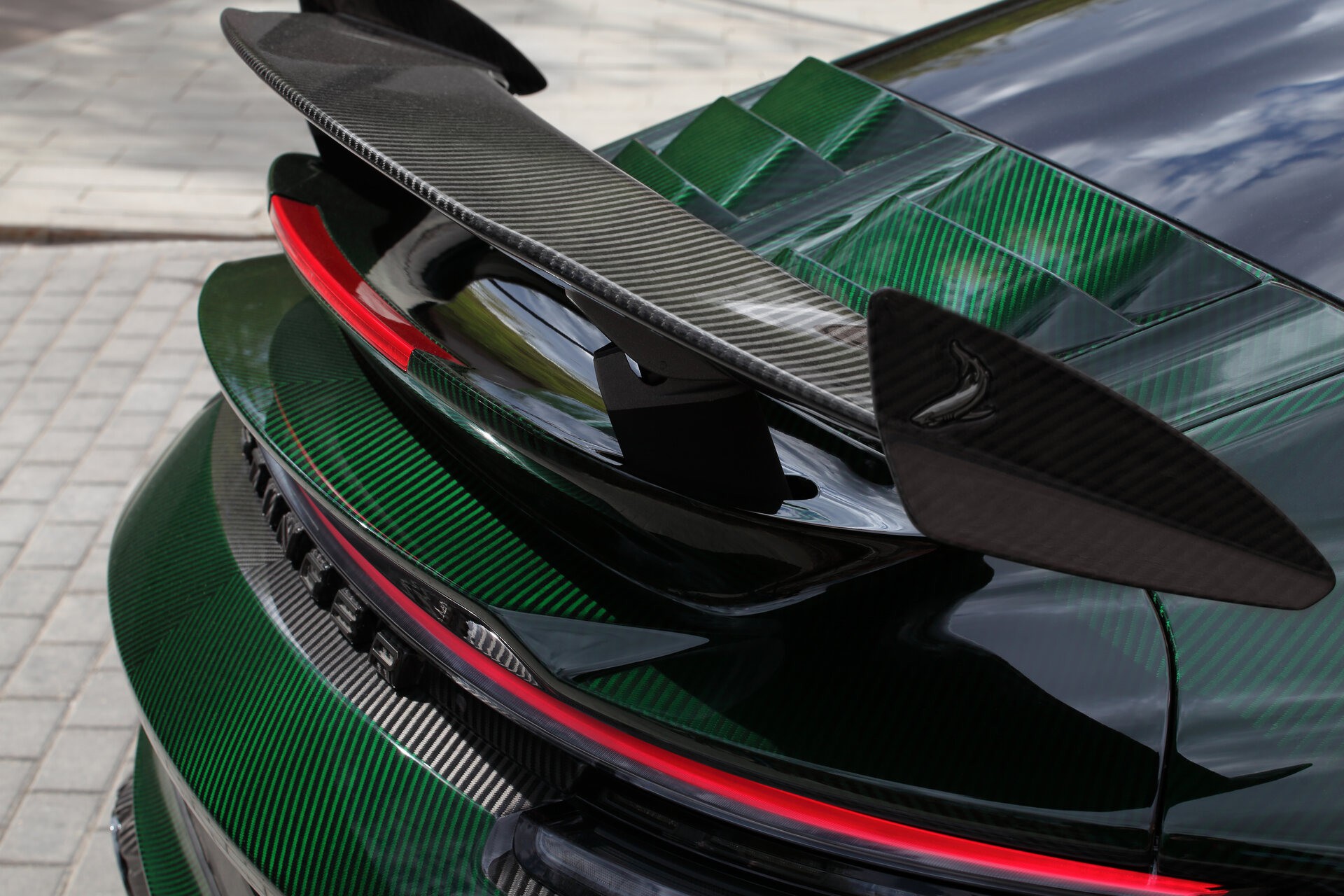 This Porsche 911 Turbo S From TopCar Is Wearing Nothing But Green Carbon Fiber