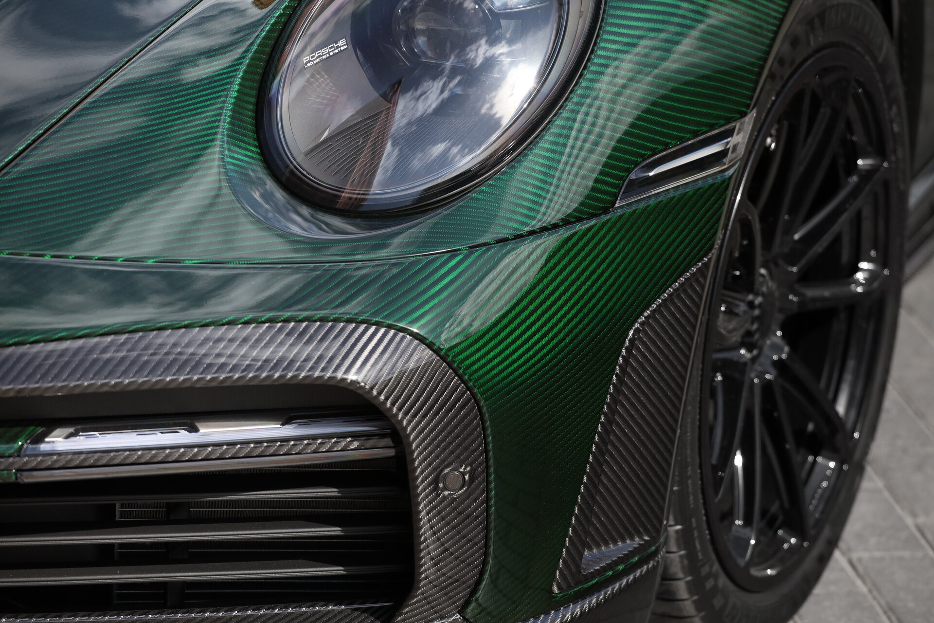 This Porsche 911 Turbo S From TopCar Is Wearing Nothing But Green Carbon Fiber