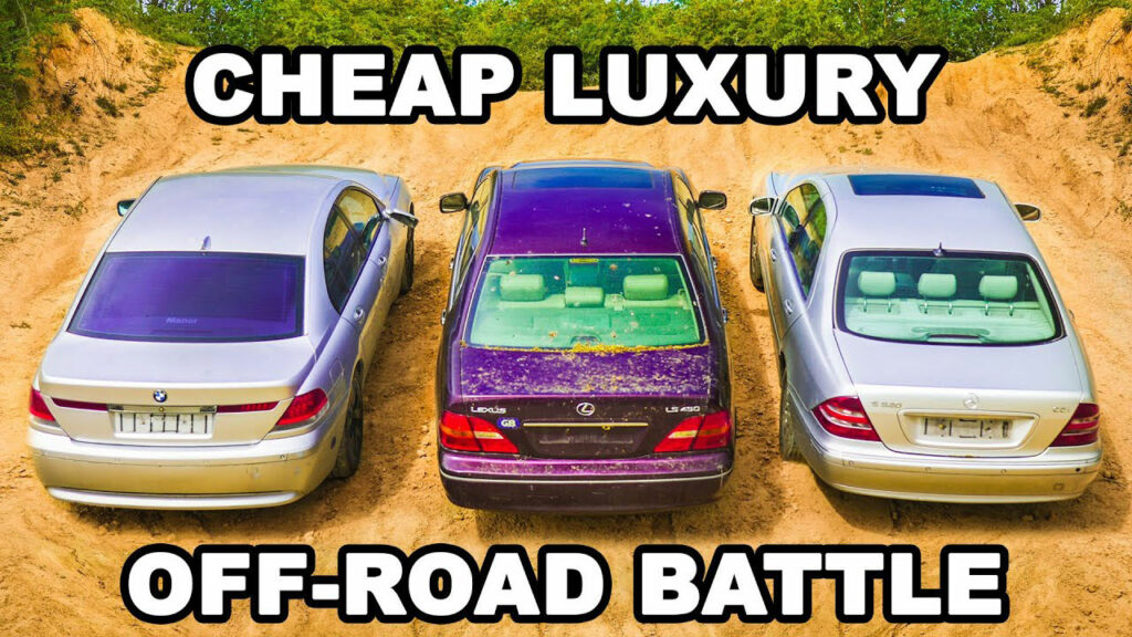  How Bad Can Cheap Old Luxury Cars Like The BMW 7, Mercedes S And Lexus LS Be At Off-Roading?